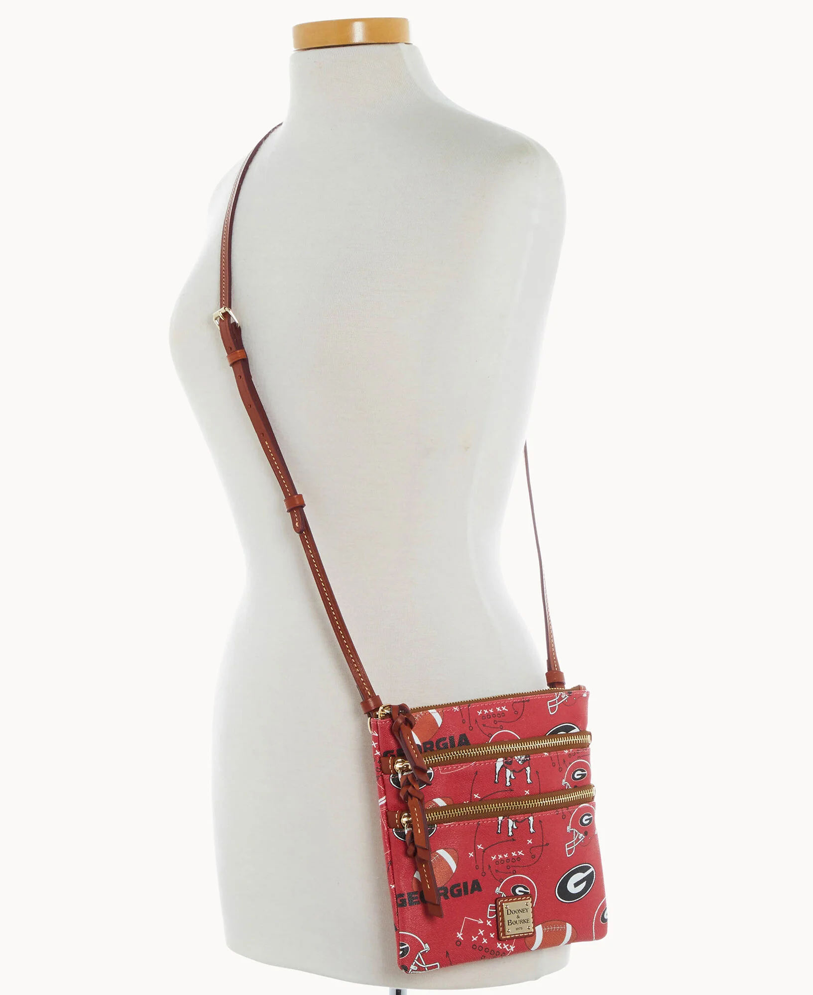 Collegiate University of Georgia Triple Zip Crossbody - Image 4