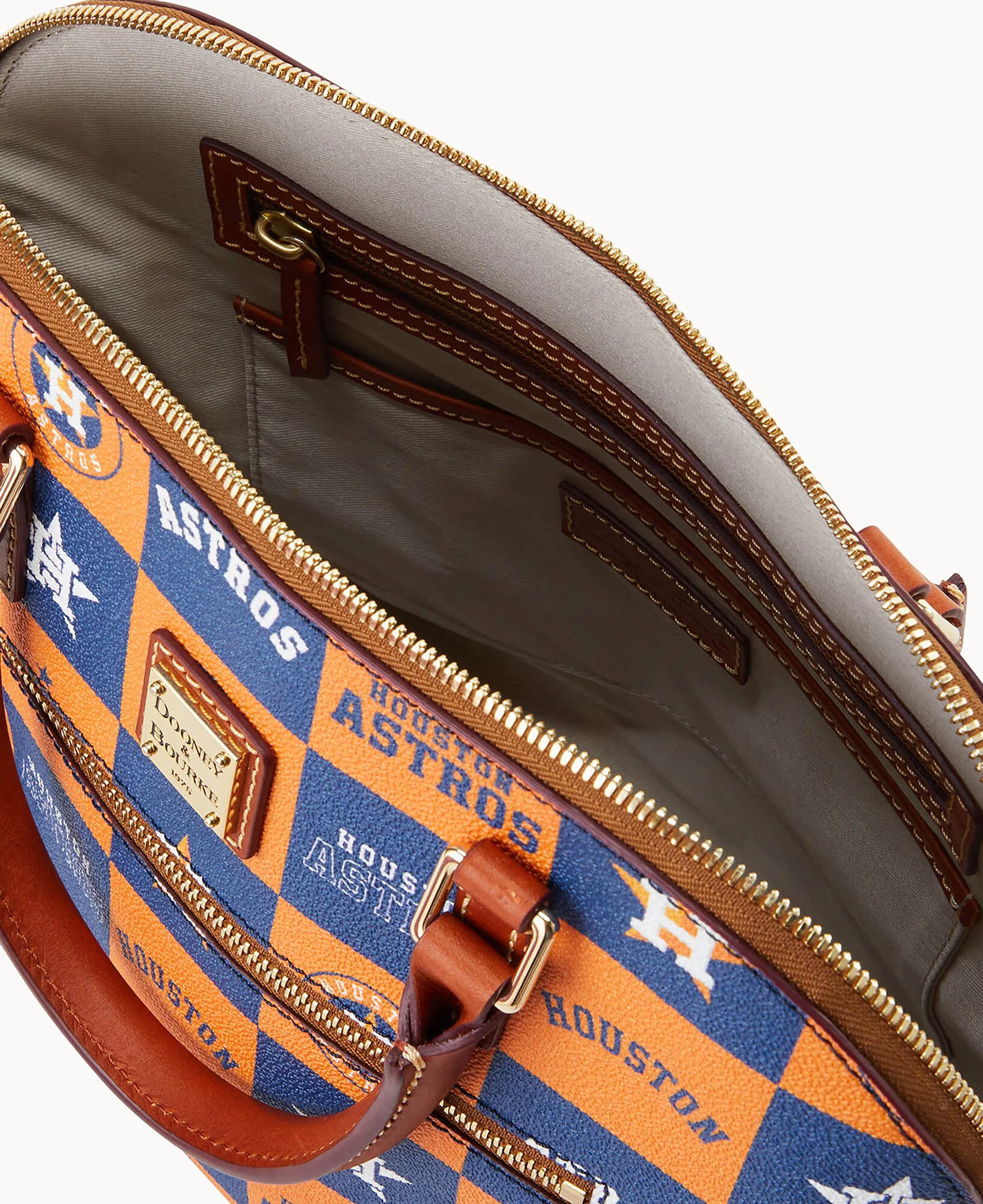 MLB Astros Domed Zip Satchel - Image 3