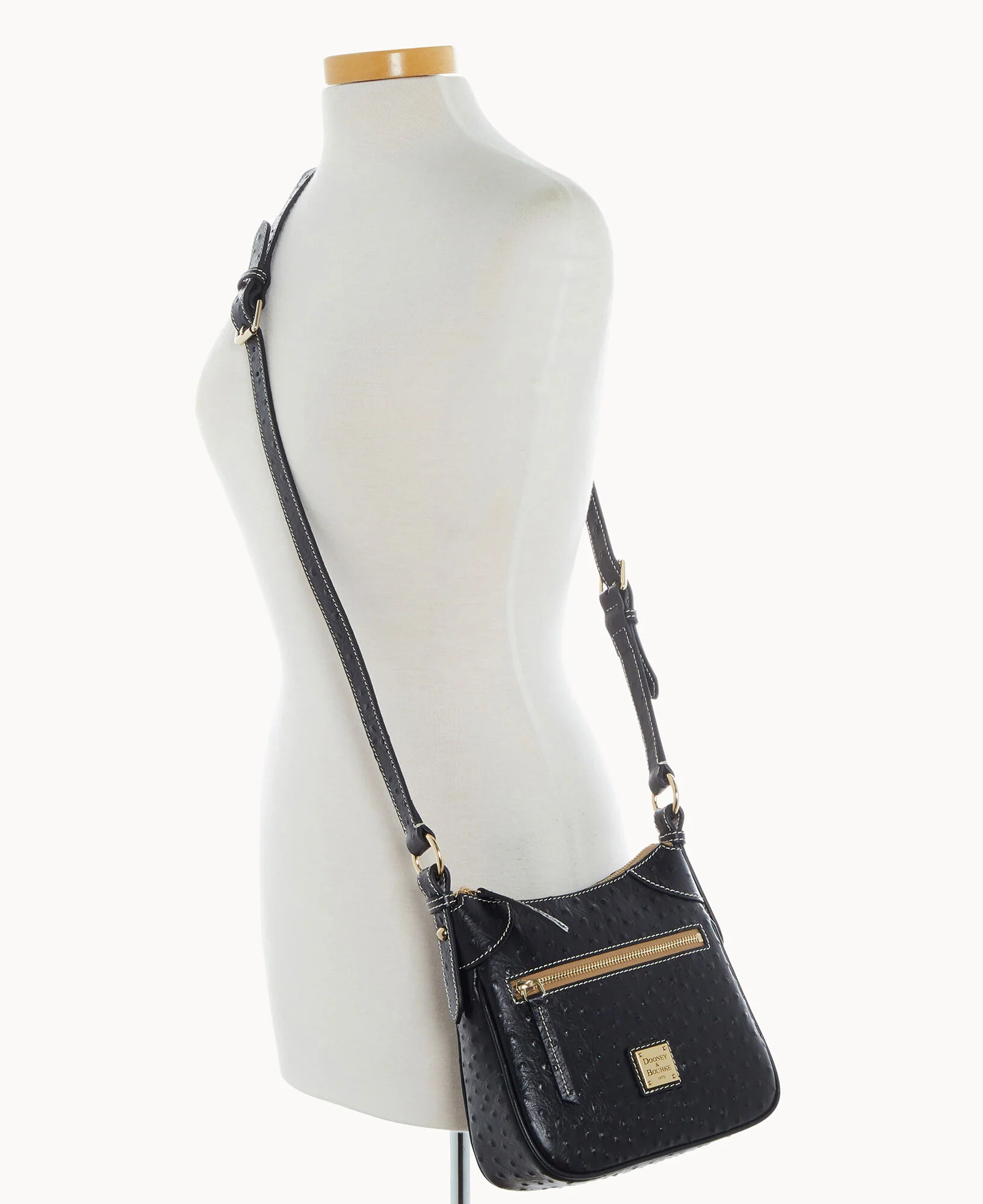 Ostrich Front Zip Crossbody - Image 16