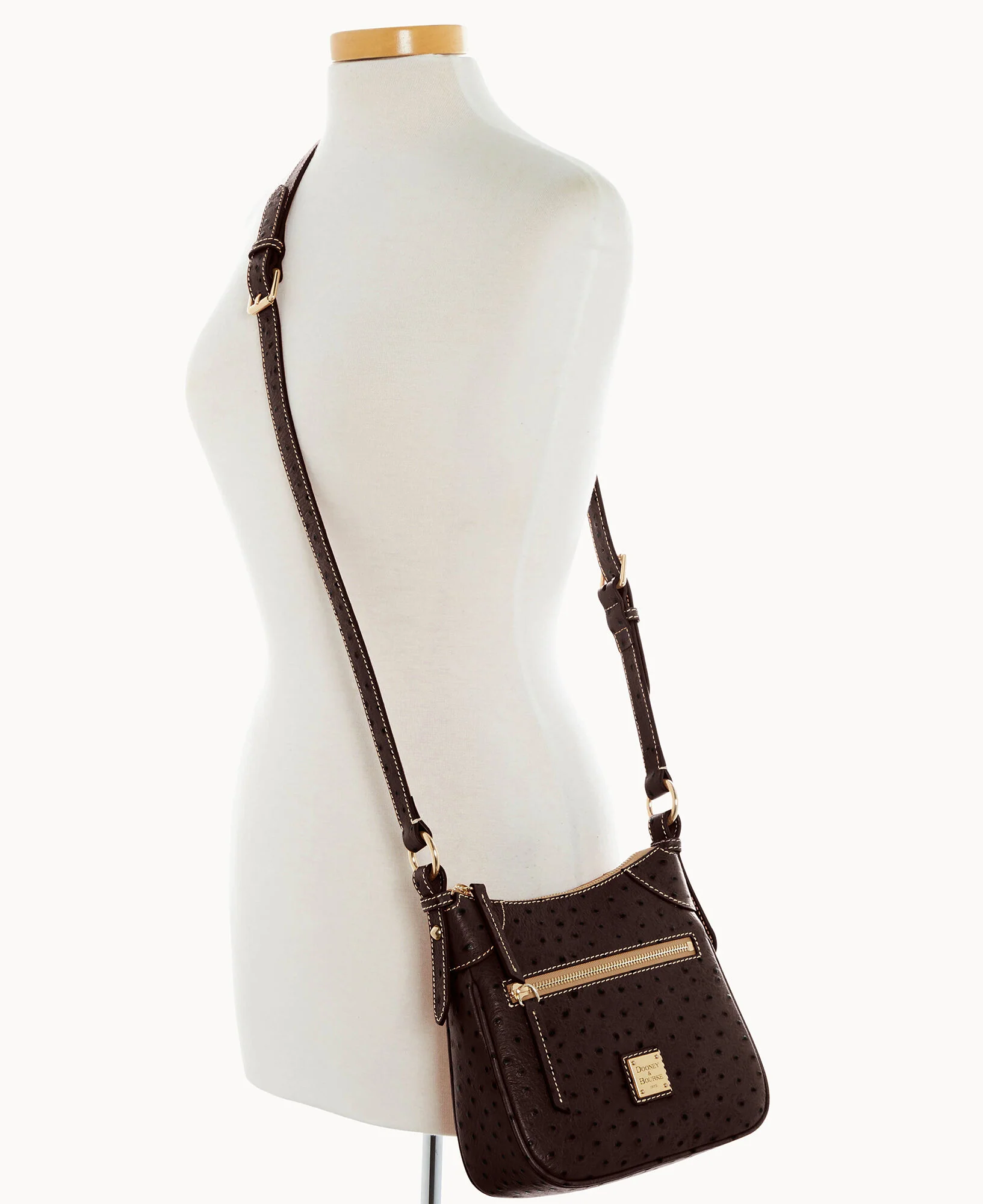 Ostrich Front Zip Crossbody - Image 40