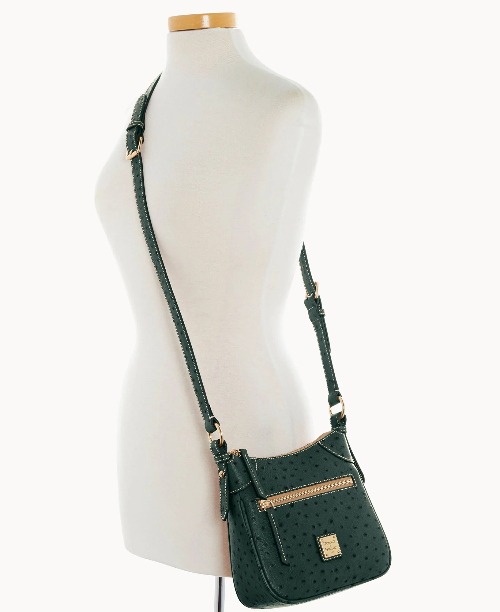 Ostrich Front Zip Crossbody - Image 44