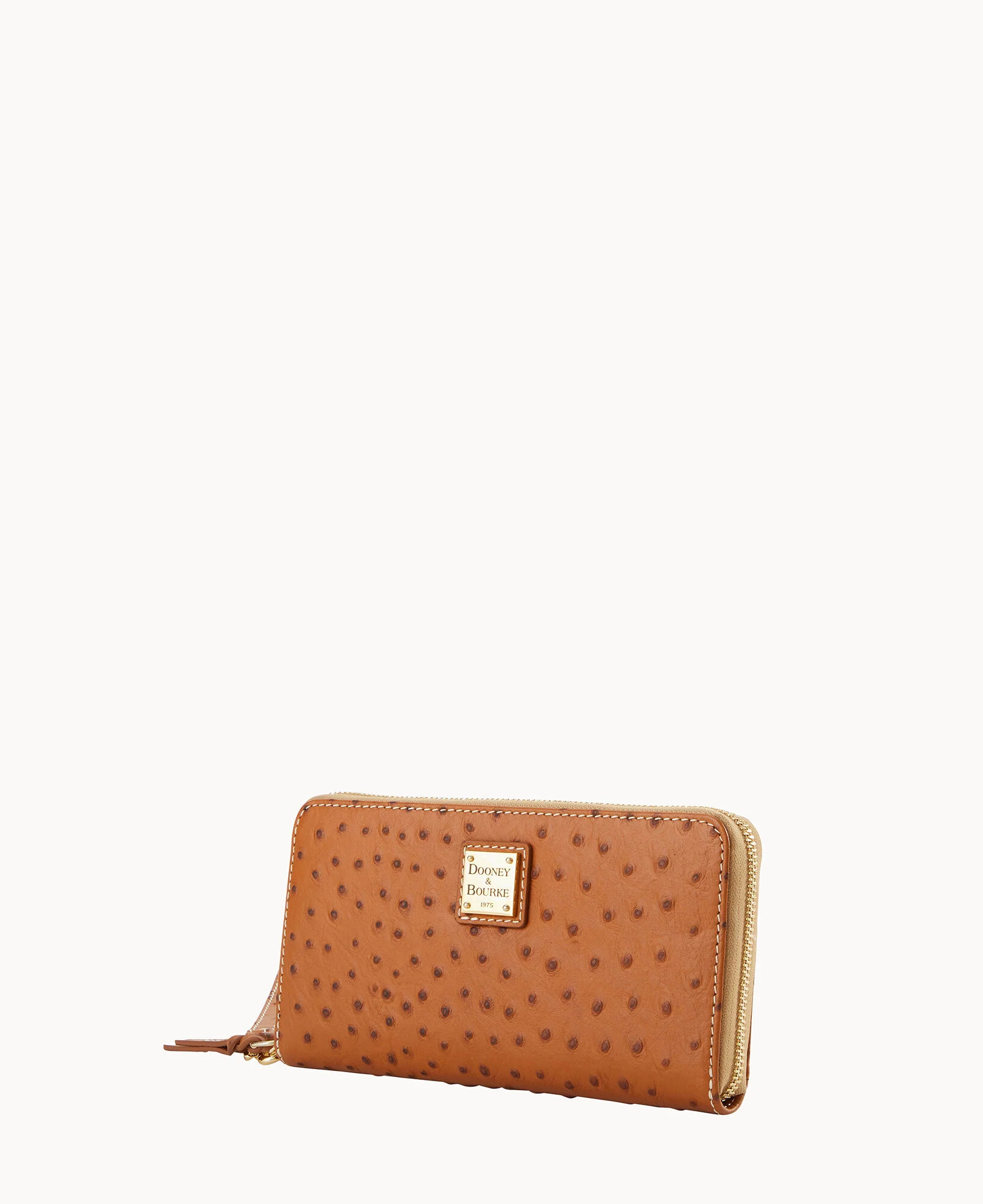 Ostrich Large Zip Around Wristlet - Image 8