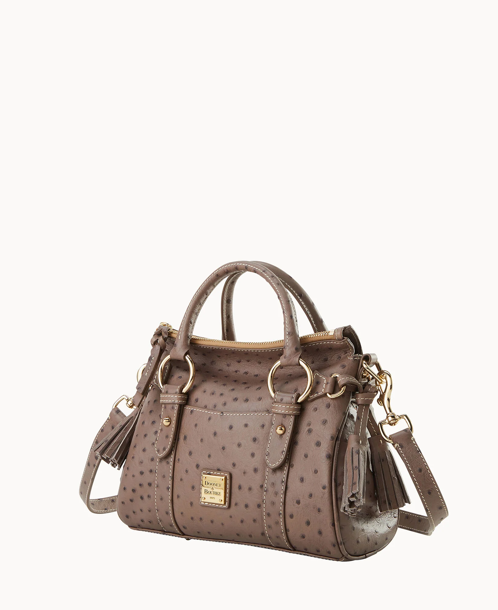 Ostrich Satchel With Pocket - Image 22