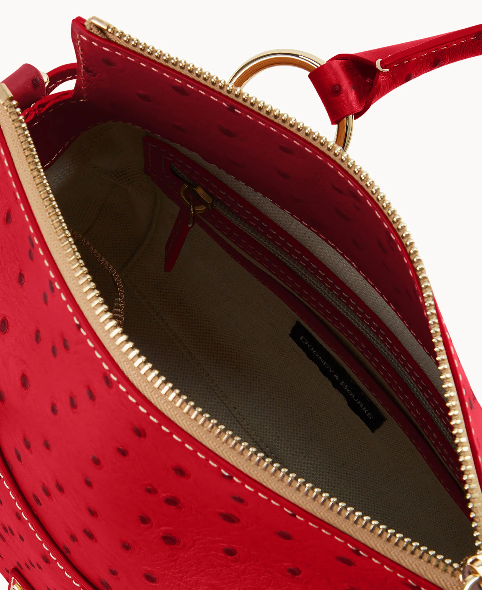 Ostrich Satchel With Pocket - Image 33