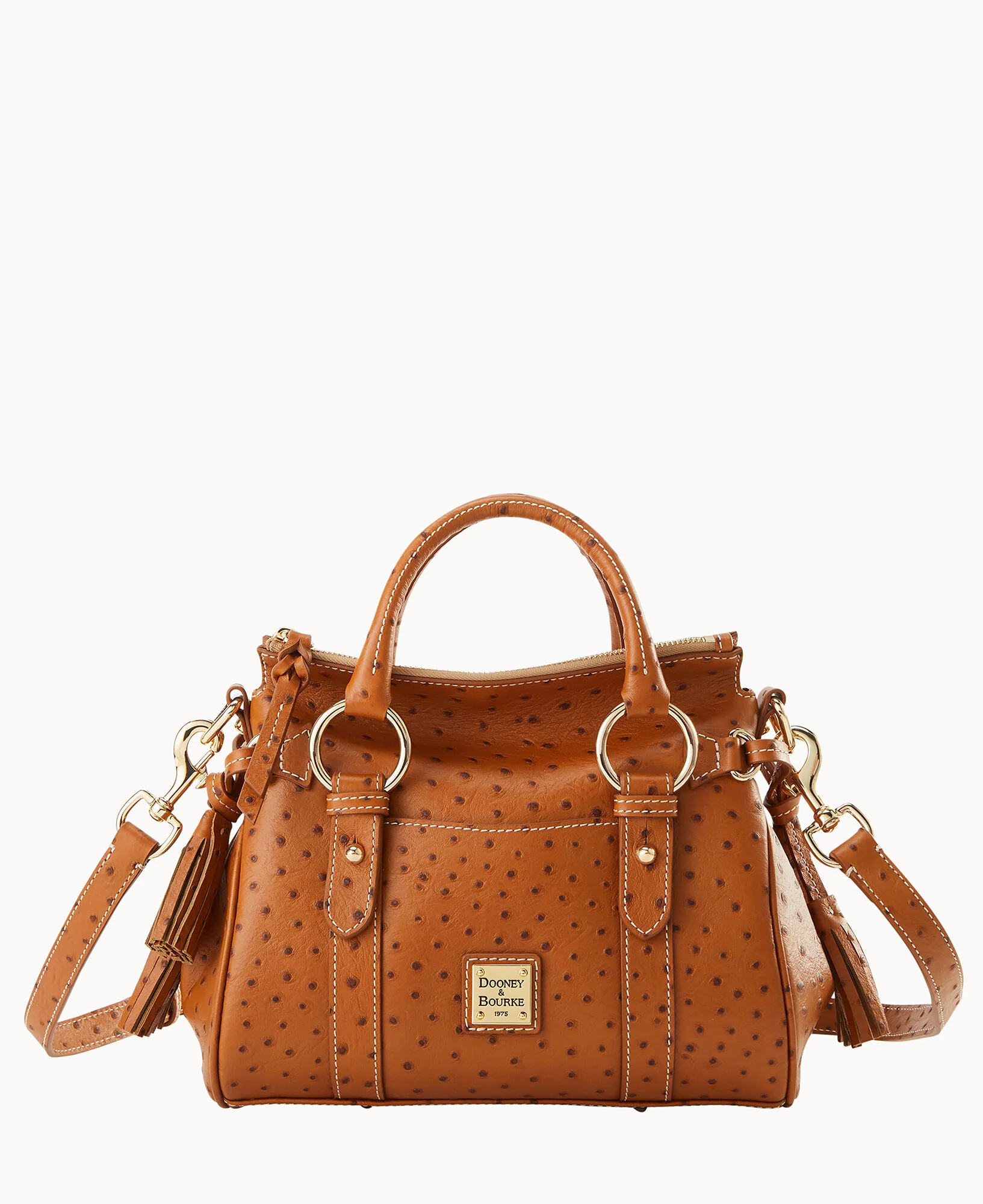 Ostrich Satchel With Pocket - Image 6