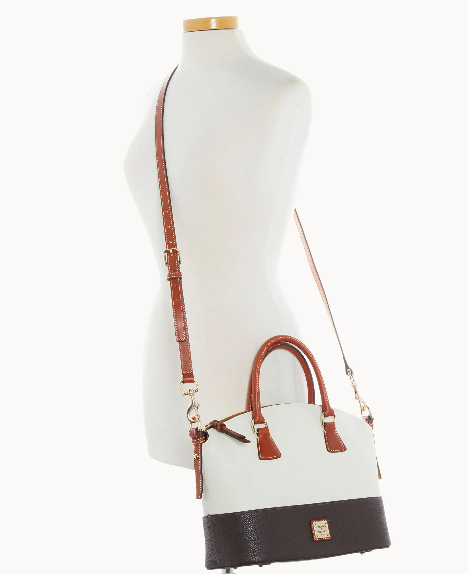 Pebble Color Block Domed Satchel - Image 10