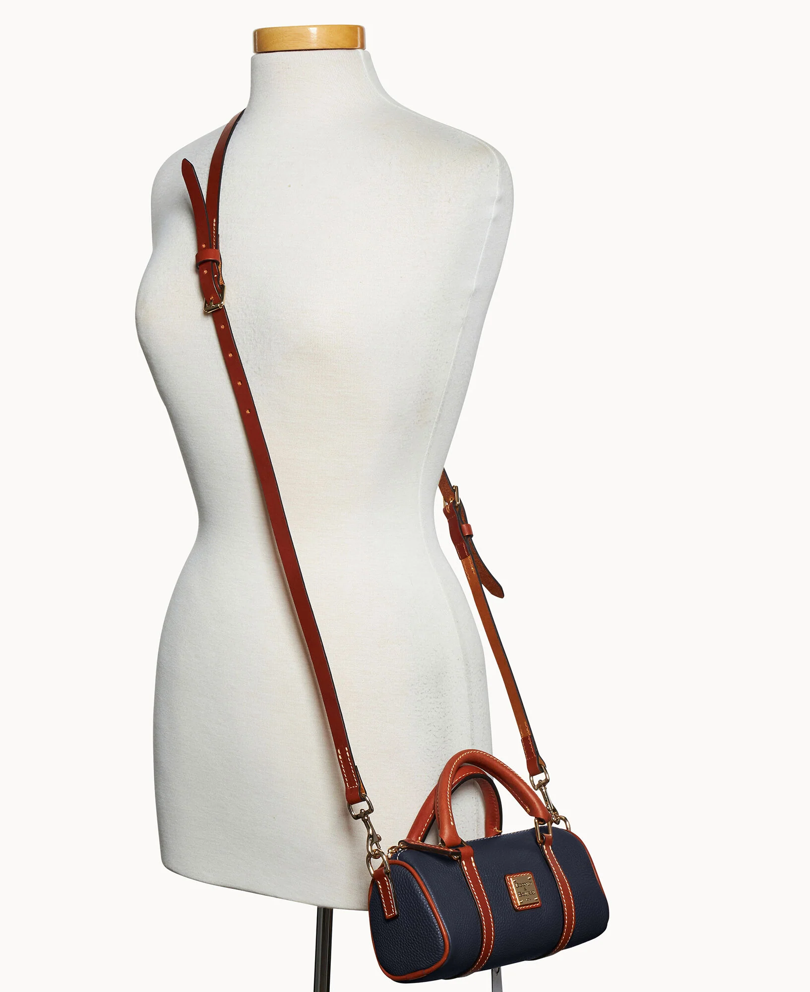 Pebble Grain Crossbody Barrel Satchel 20 - Image 20