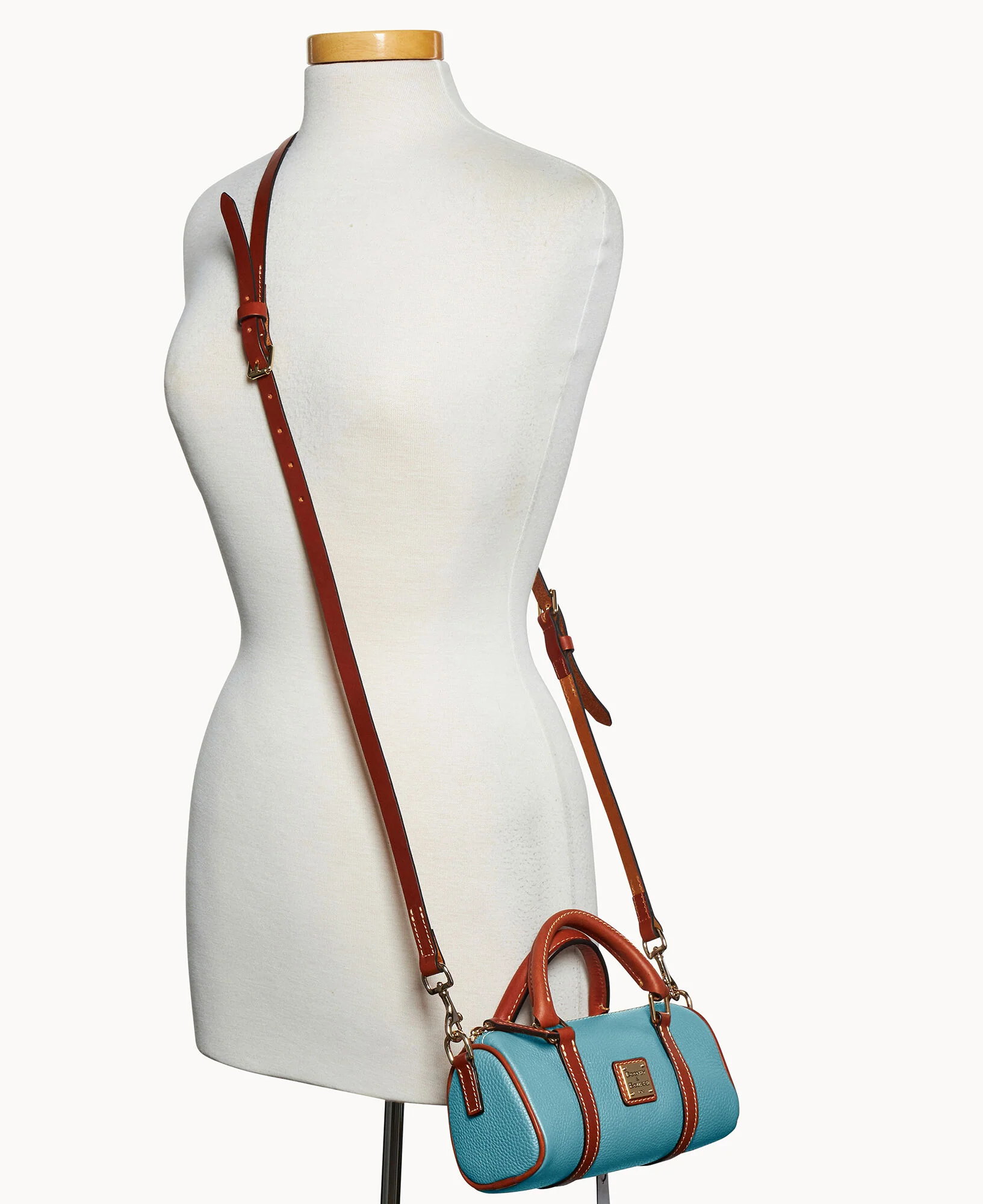 Pebble Grain Crossbody Barrel Satchel 20 - Image 32