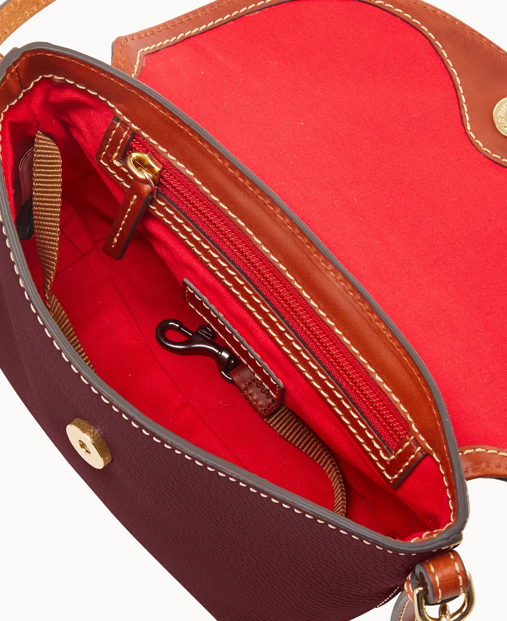 Pebble Grain Crossbody Saddle Bag - Image 35