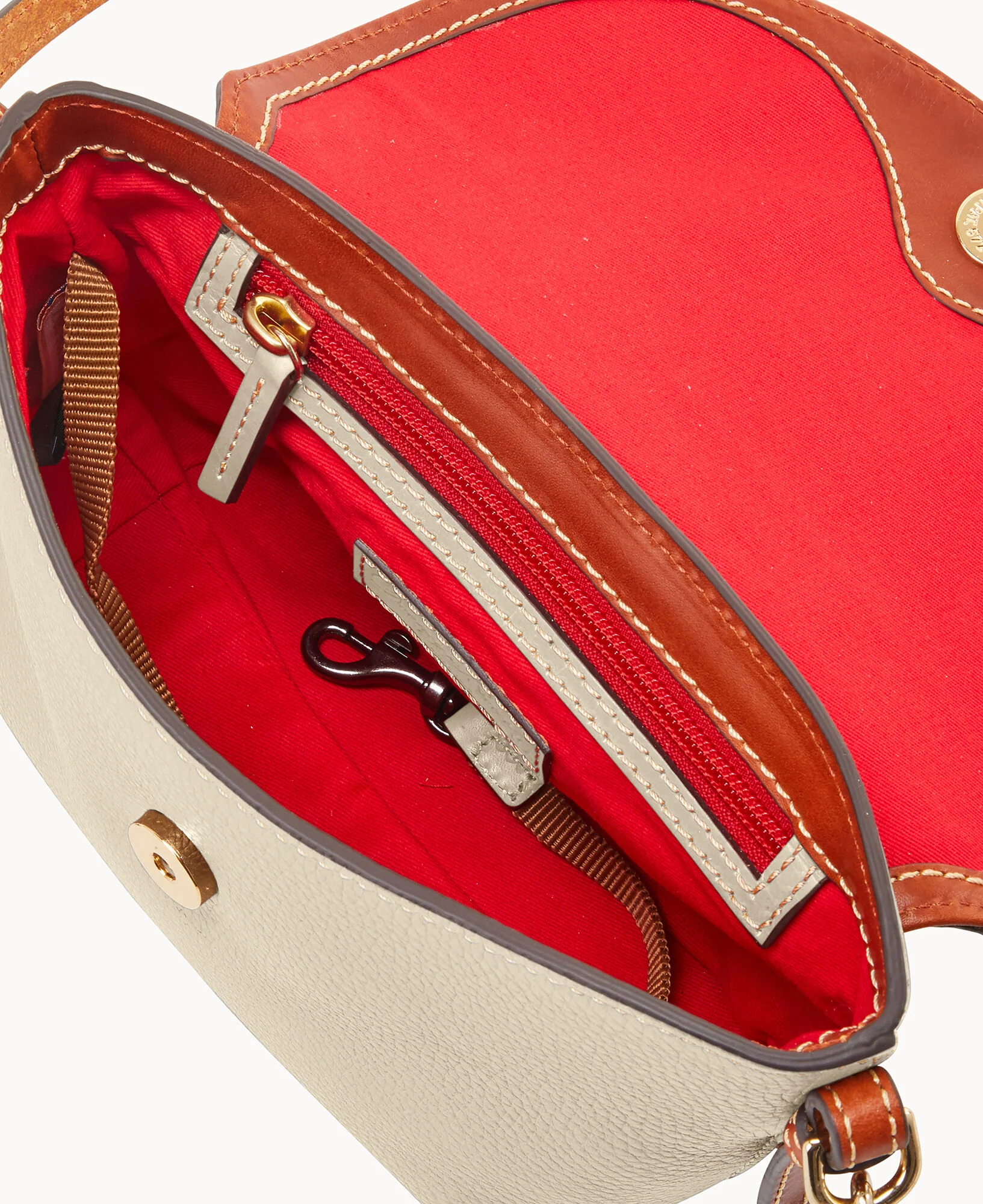 Pebble Grain Crossbody Saddle Bag - Image 39
