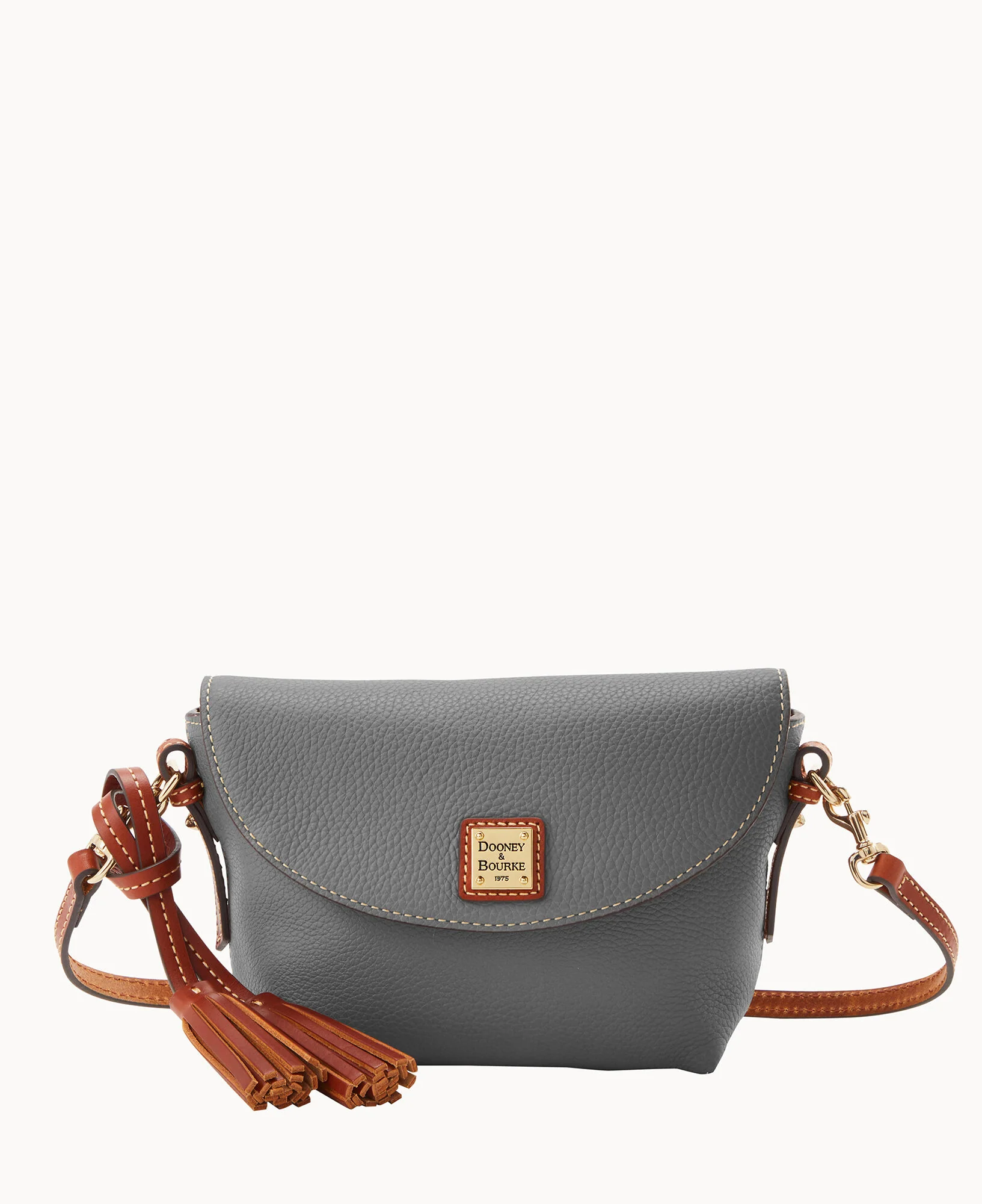 Pebble Grain Crossbody Saddle Bag - Image 49