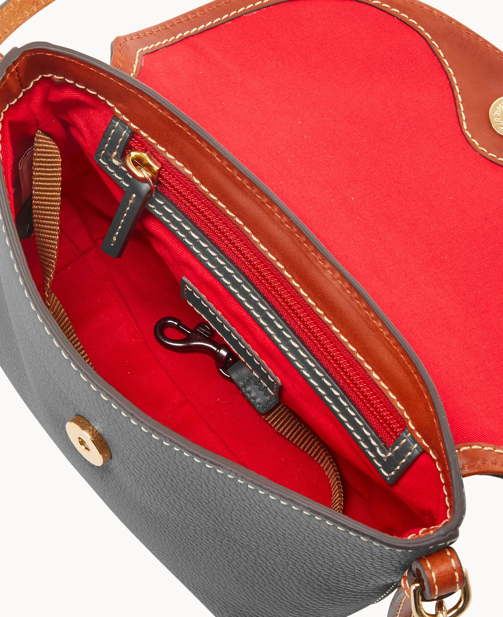 Pebble Grain Crossbody Saddle Bag - Image 51