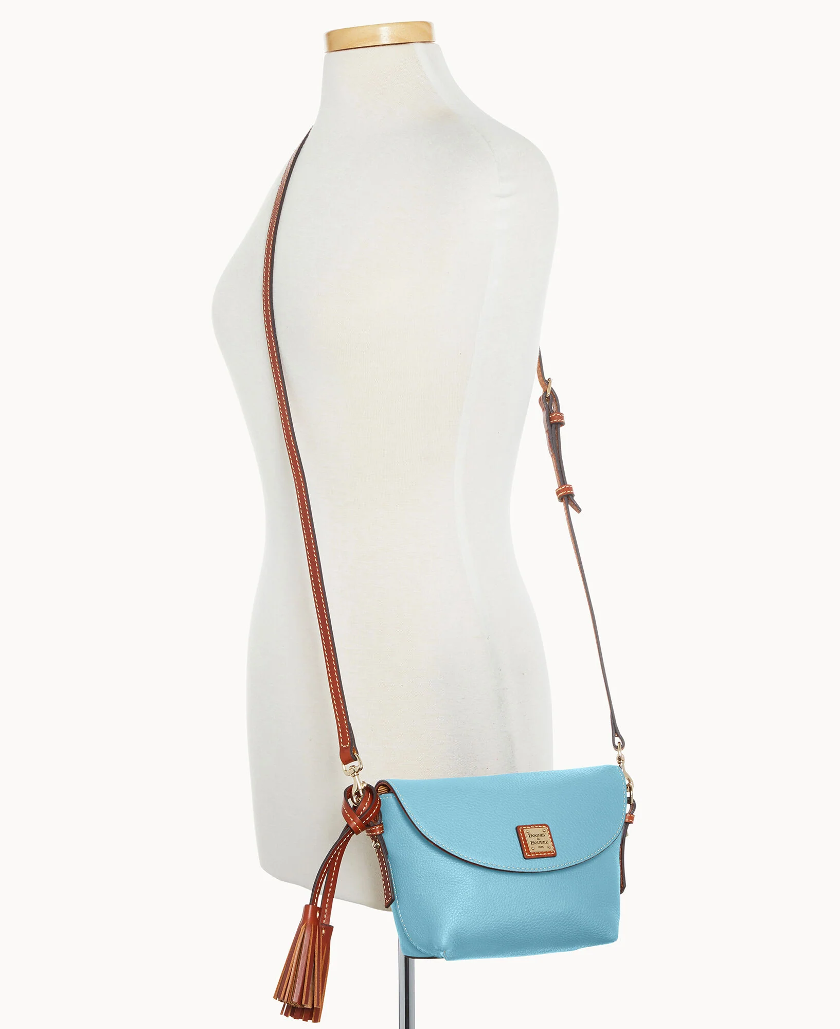 Pebble Grain Crossbody Saddle Bag - Image 56