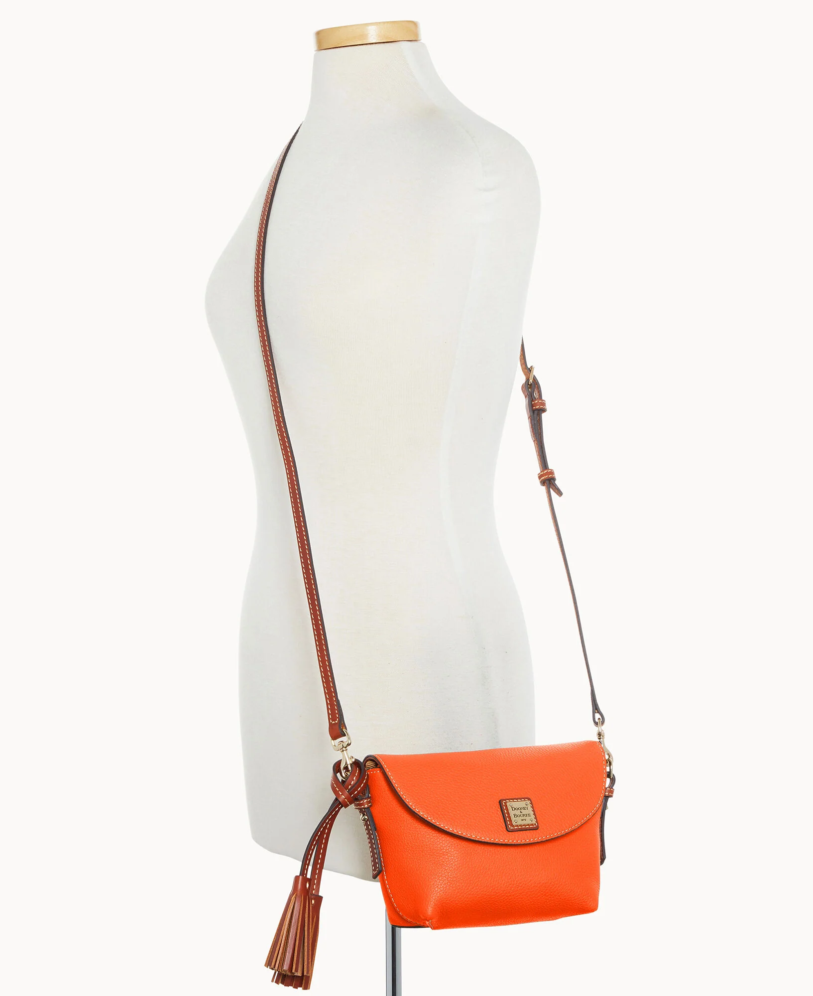Pebble Grain Crossbody Saddle Bag - Image 72