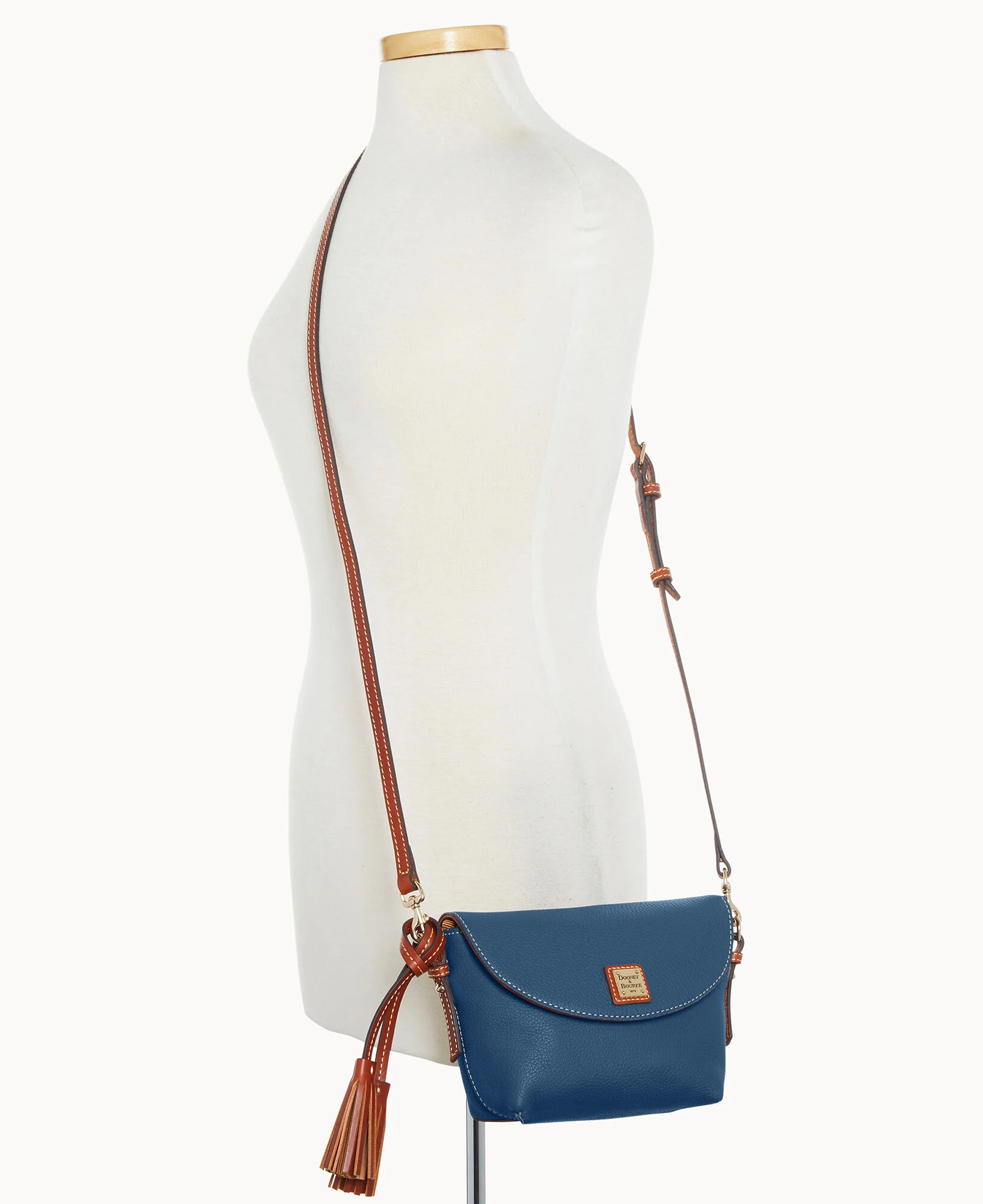 Pebble Grain Crossbody Saddle Bag - Image 80