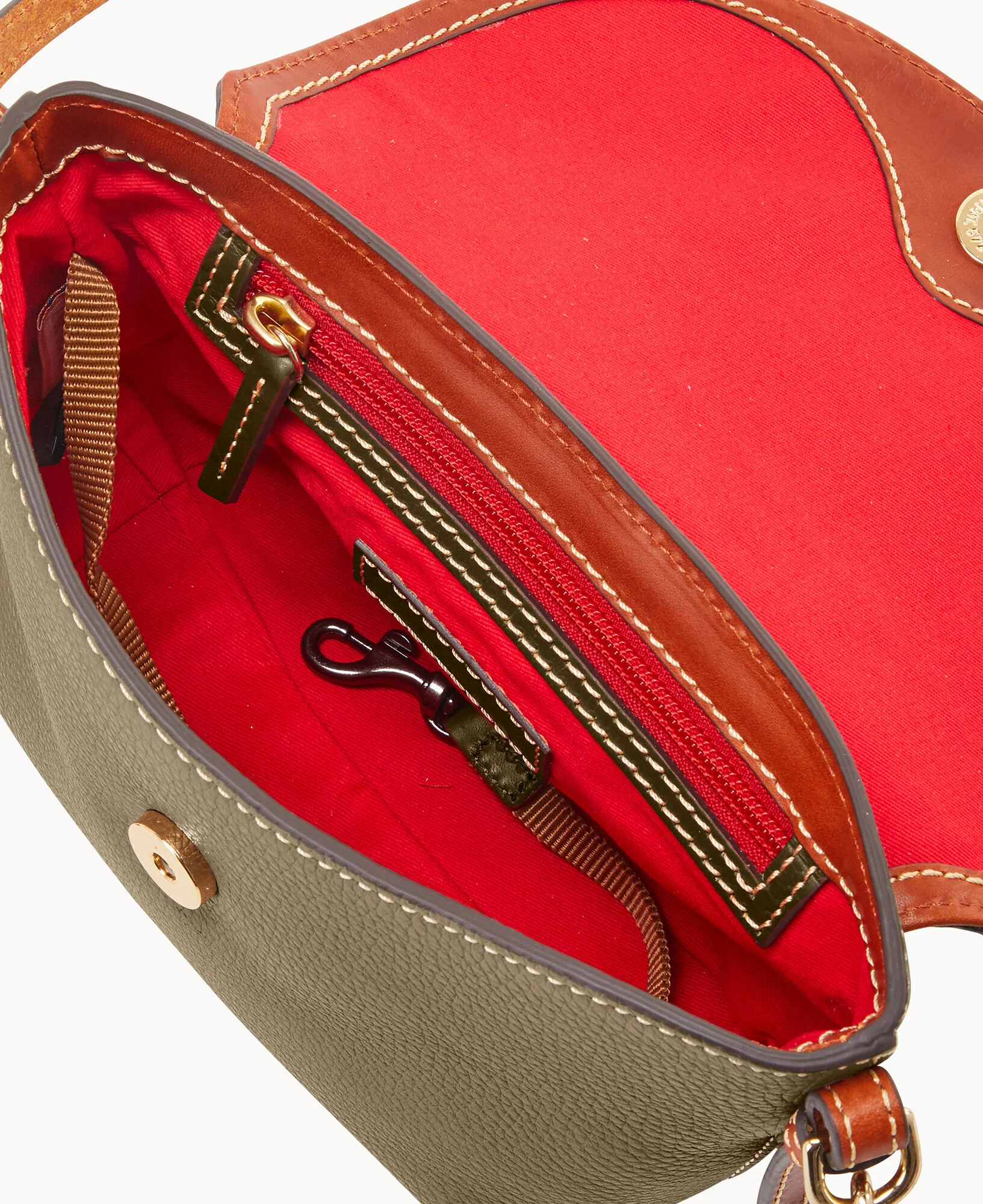 Pebble Grain Crossbody Saddle Bag - Image 83