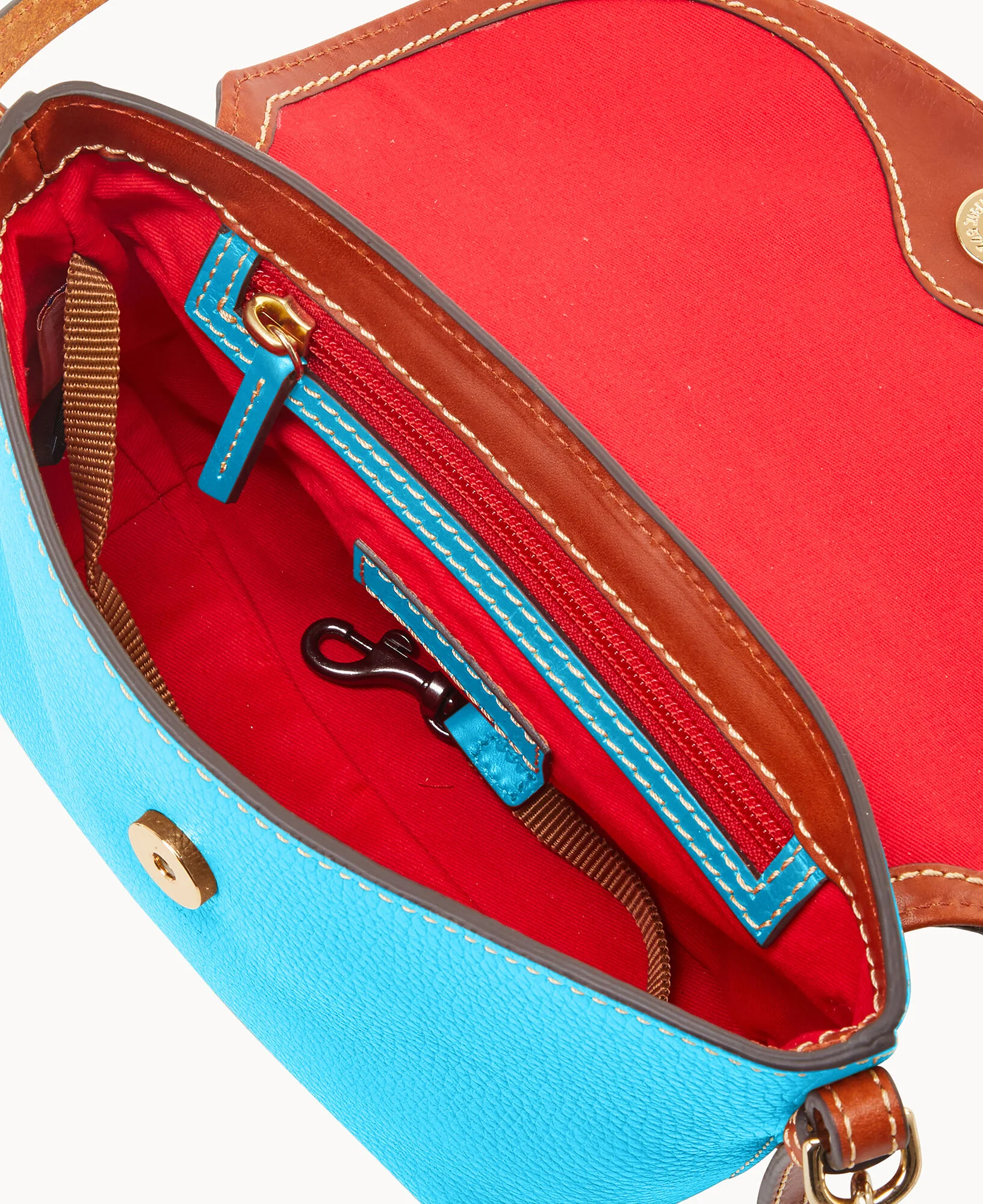 Pebble Grain Crossbody Saddle Bag - Image 91