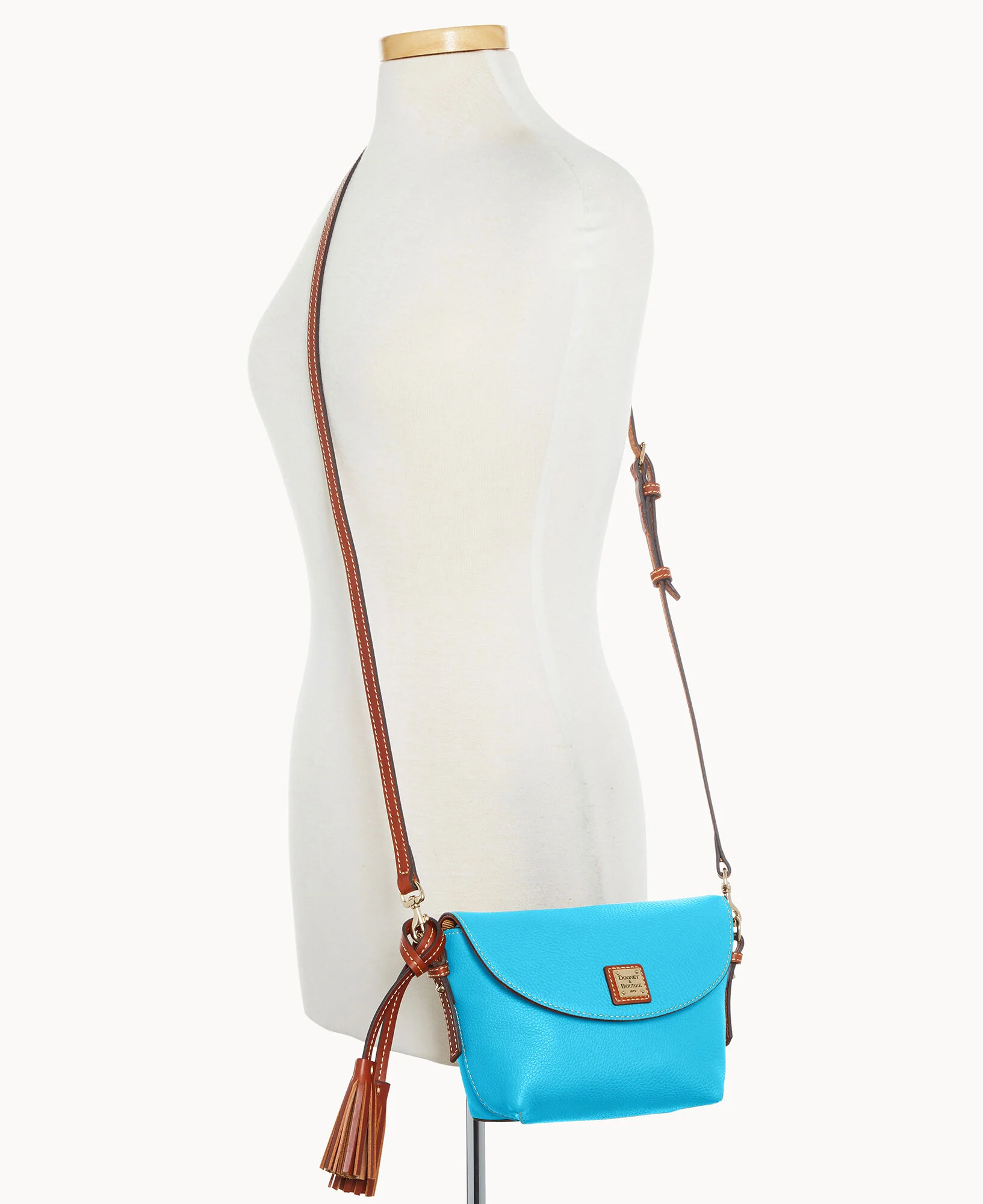 Pebble Grain Crossbody Saddle Bag - Image 92