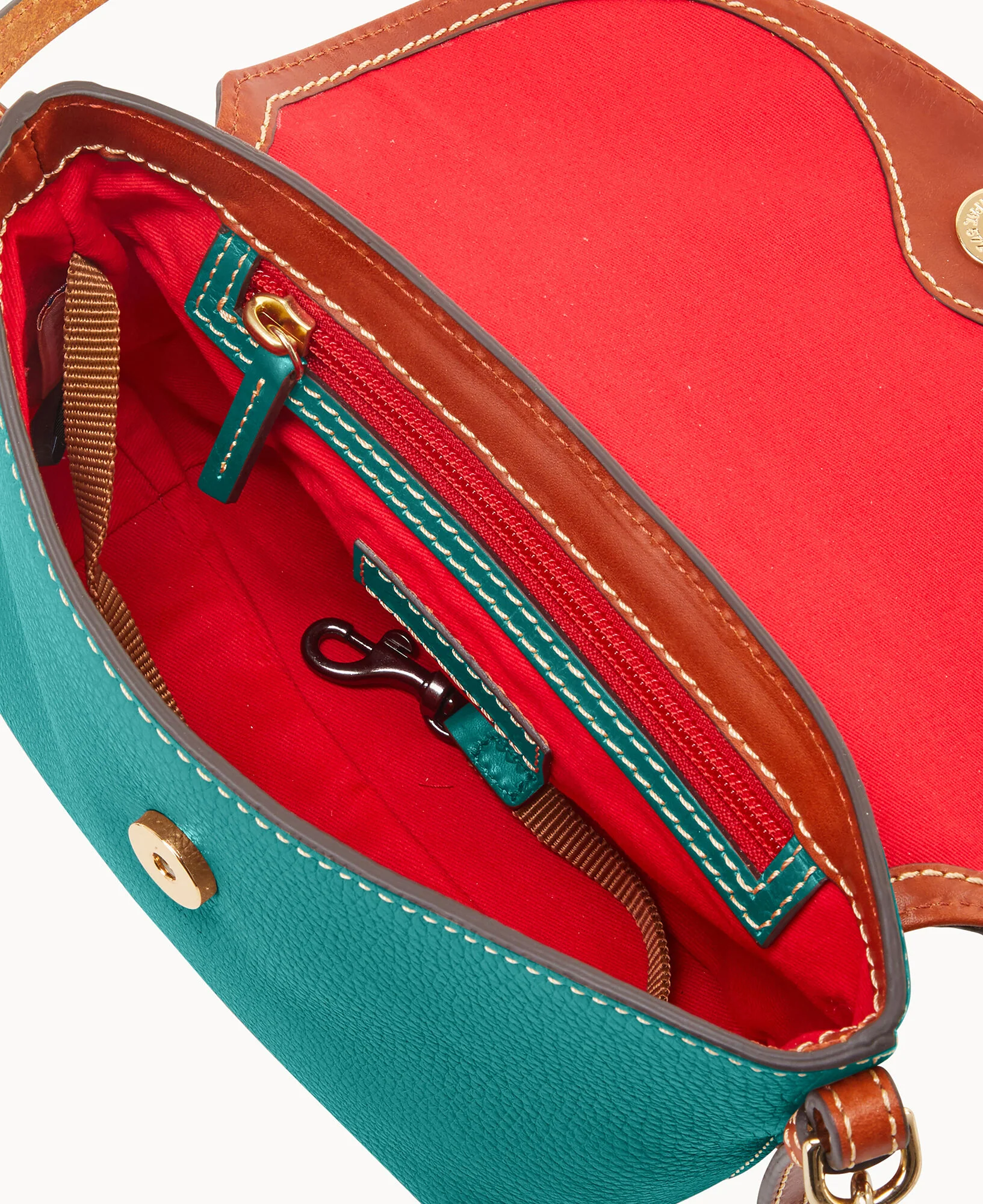 Pebble Grain Crossbody Saddle Bag - Image 95