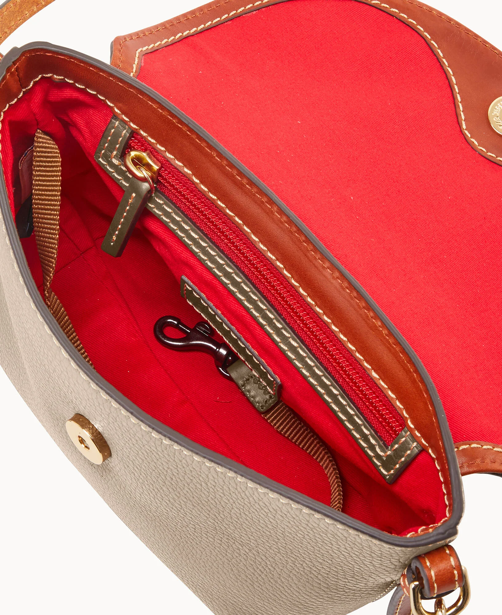 Pebble Grain Crossbody Saddle Bag - Image 99