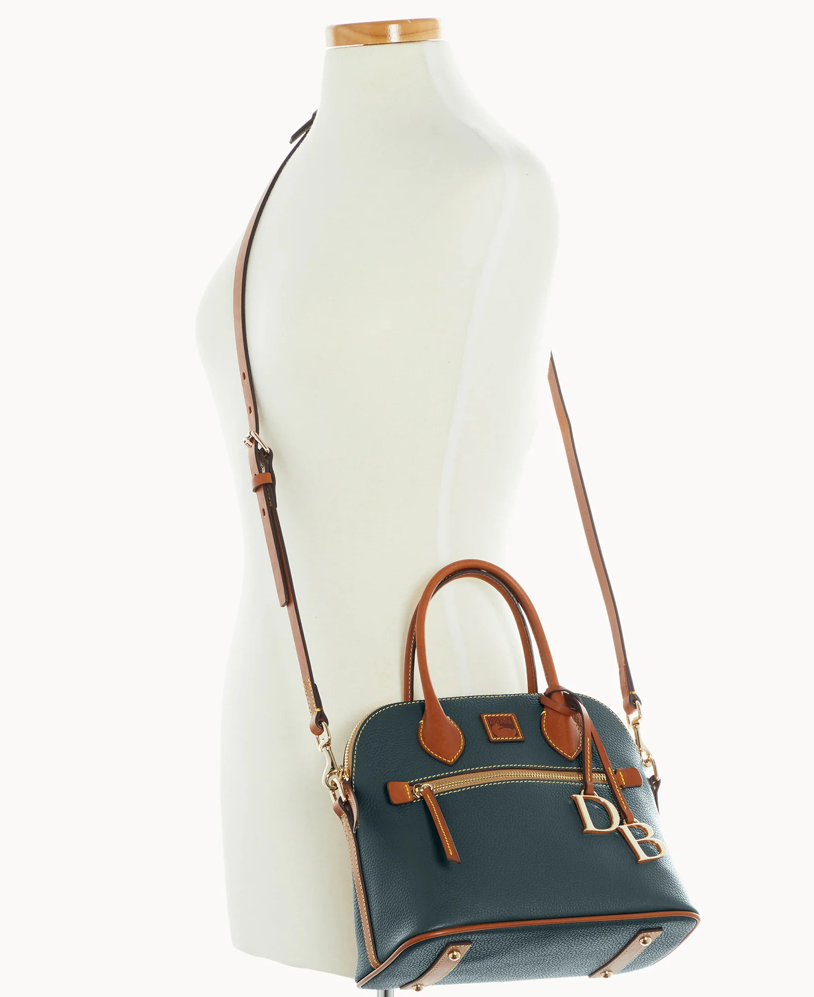 Pebble Grain Domed Satchel - Image 8