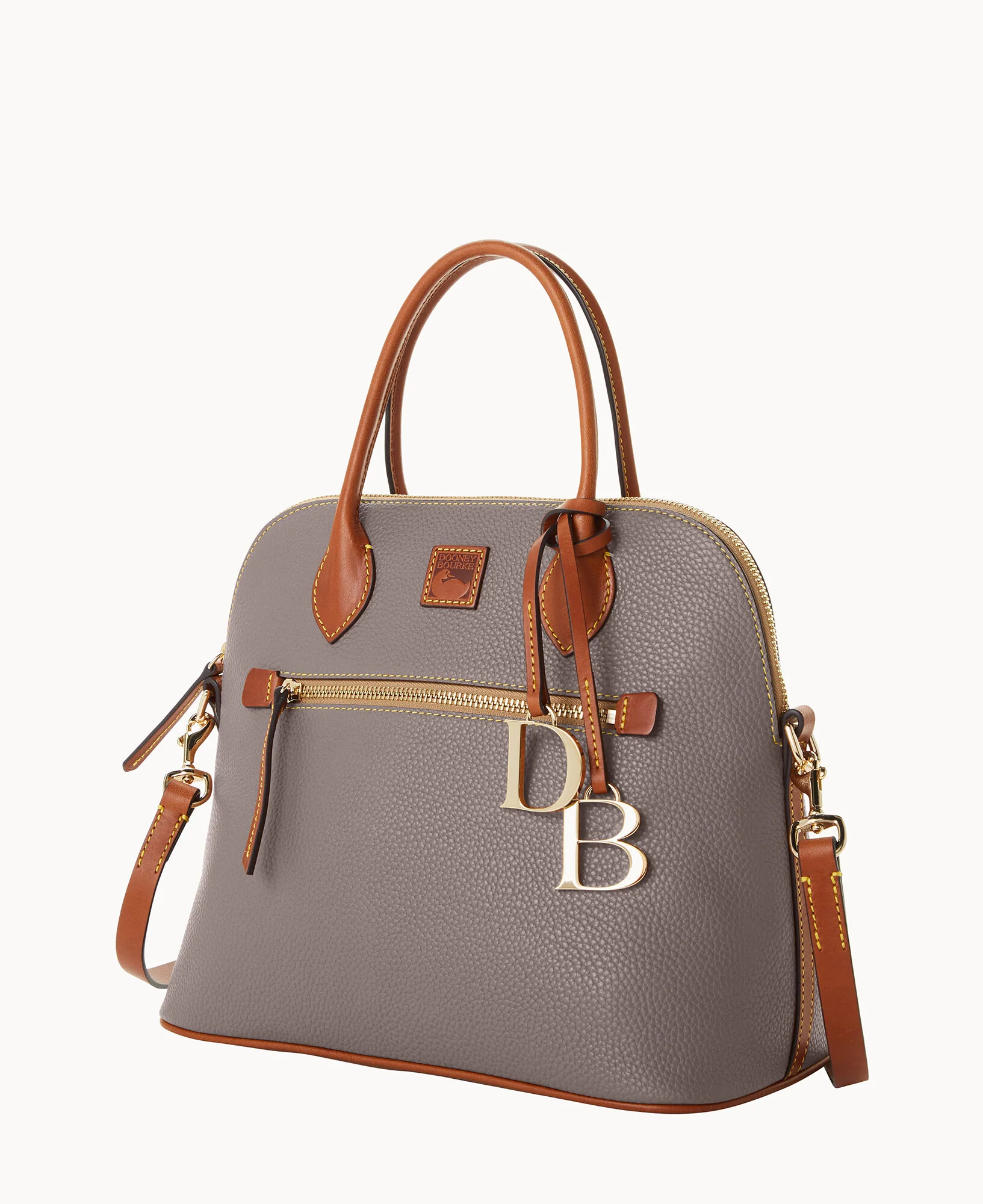 Pebble Grain Large Domed Satchel - Image 66