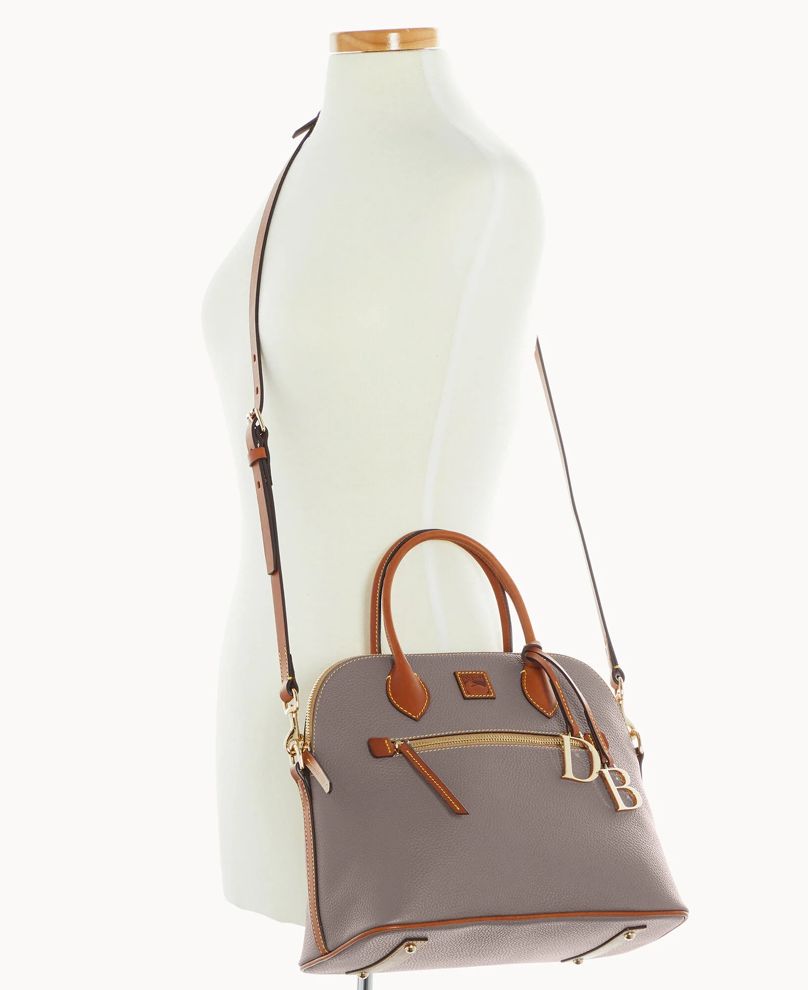 Pebble Grain Large Domed Satchel - Image 68