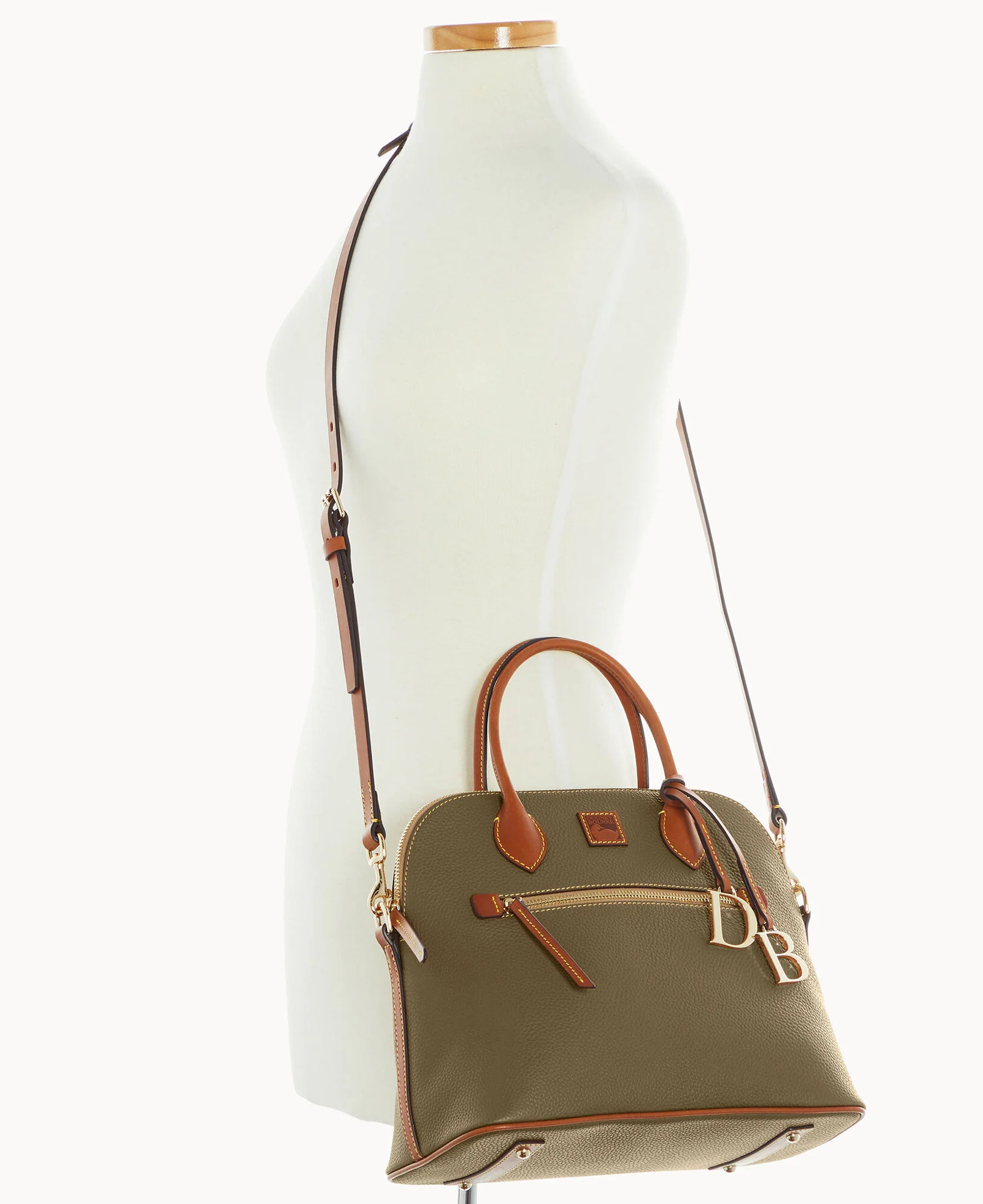 Pebble Grain Large Domed Satchel - Image 92