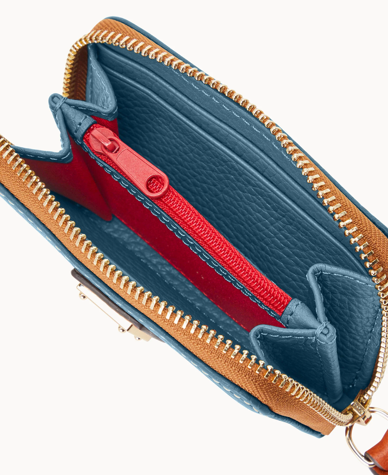 Pebble Grain Large Zip Around Credit Card Case - Image 42