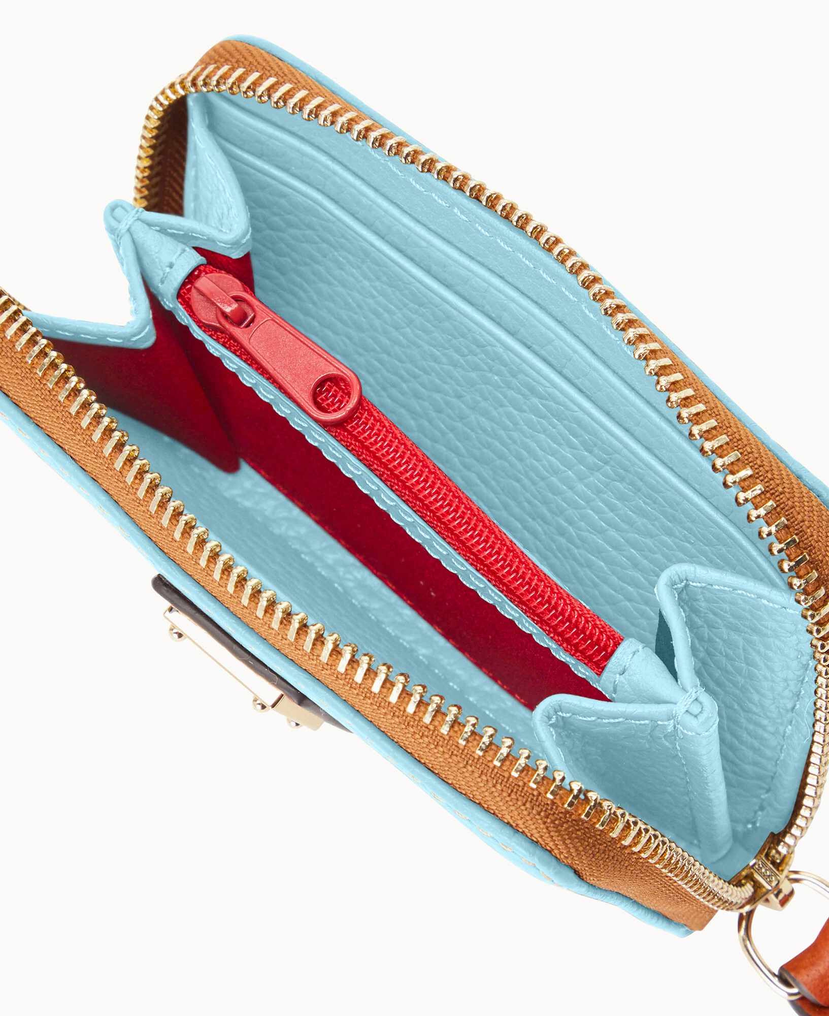 Pebble Grain Large Zip Around Credit Card Case - Image 54