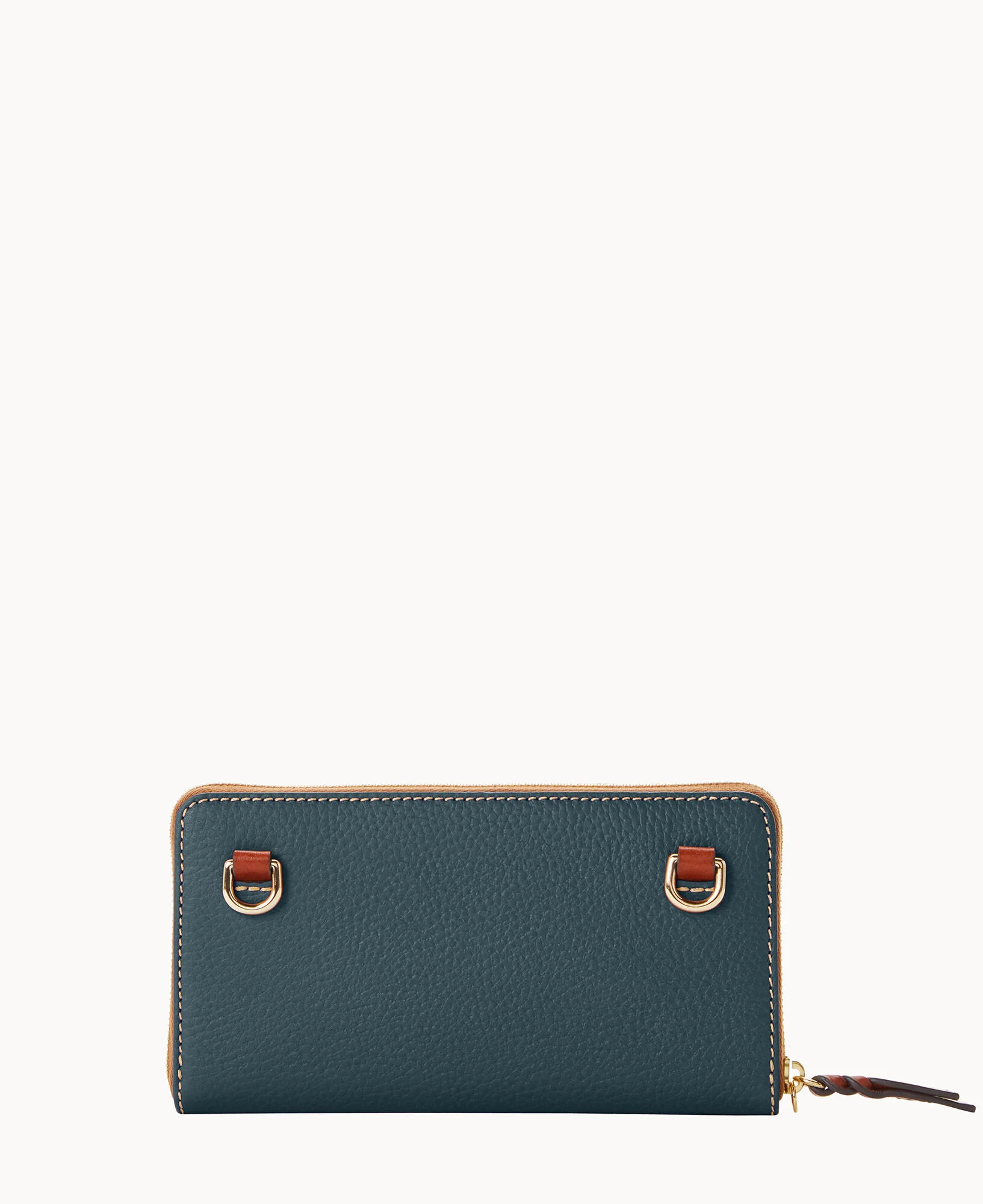Pebble Grain Large Zip Around Wristlet Crossbody - Image 24