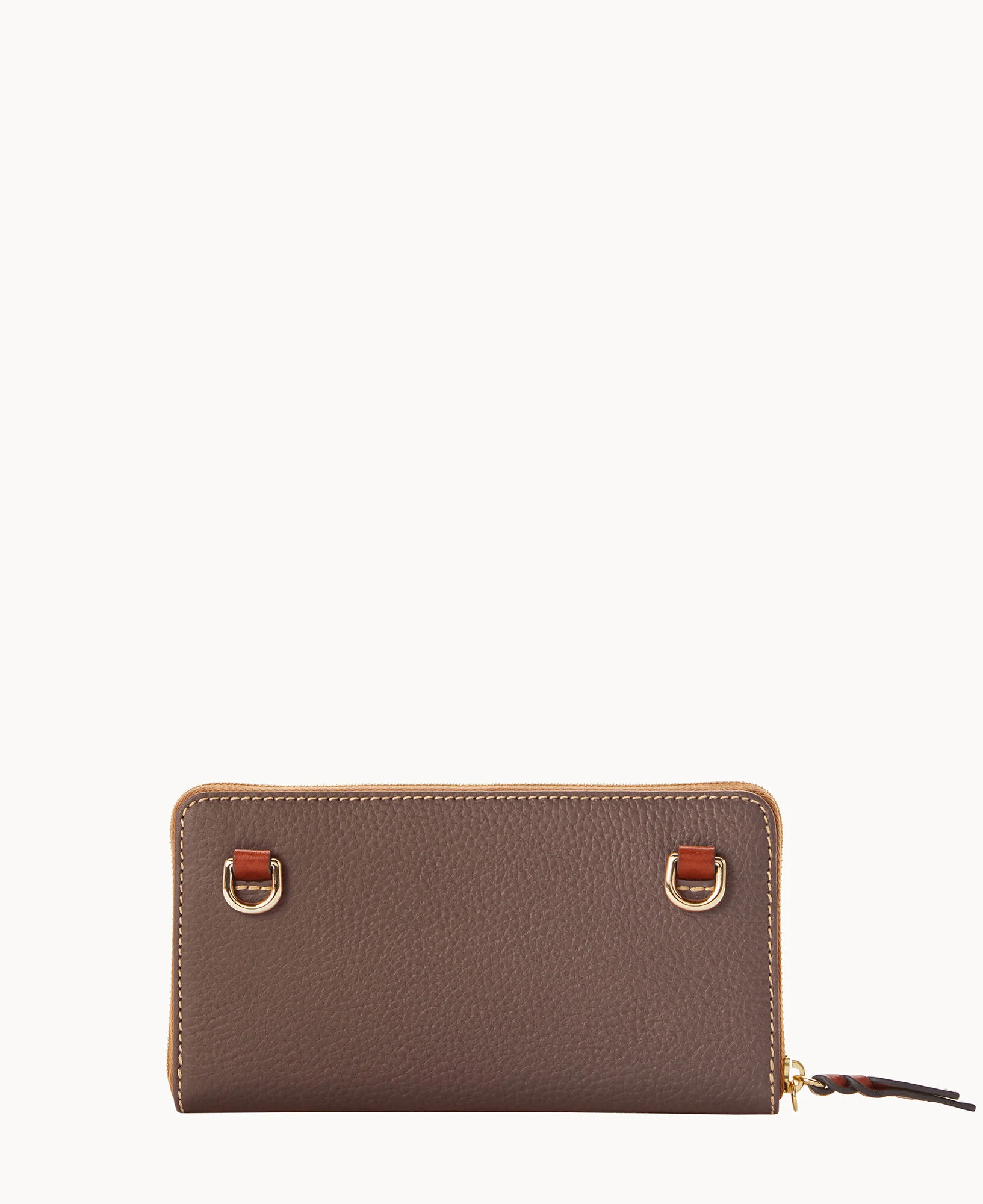 Pebble Grain Large Zip Around Wristlet Crossbody - Image 4