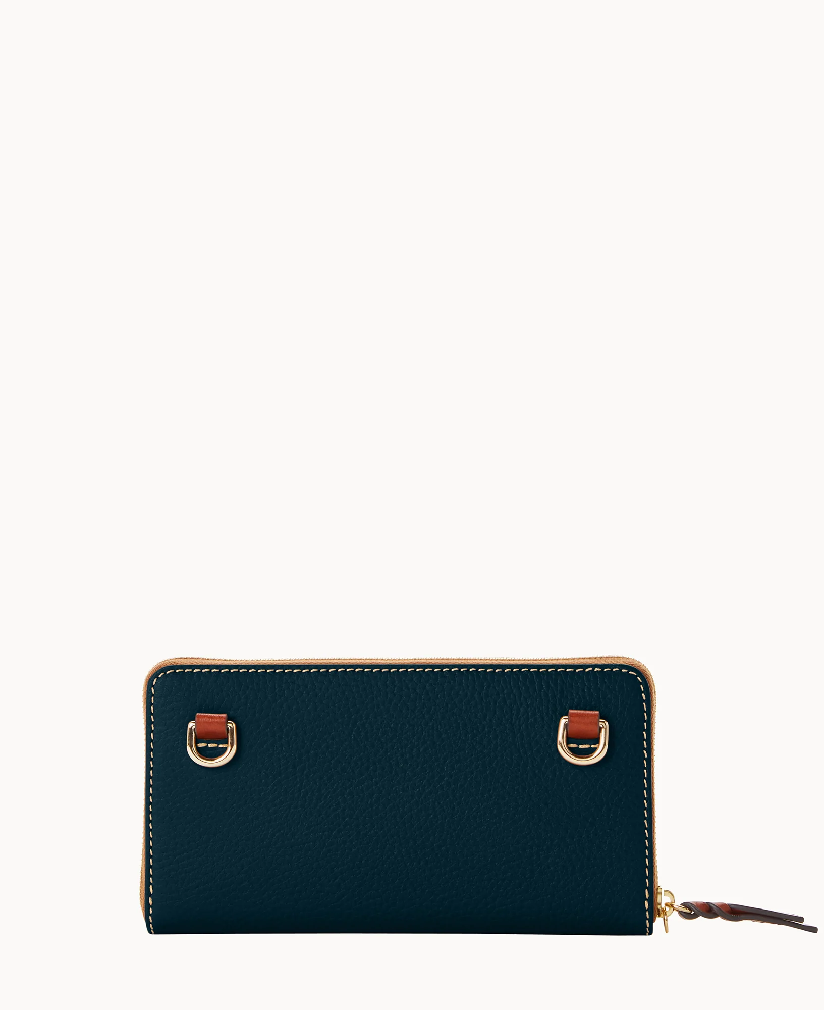 Pebble Grain Large Zip Around Wristlet Crossbody - Image 59