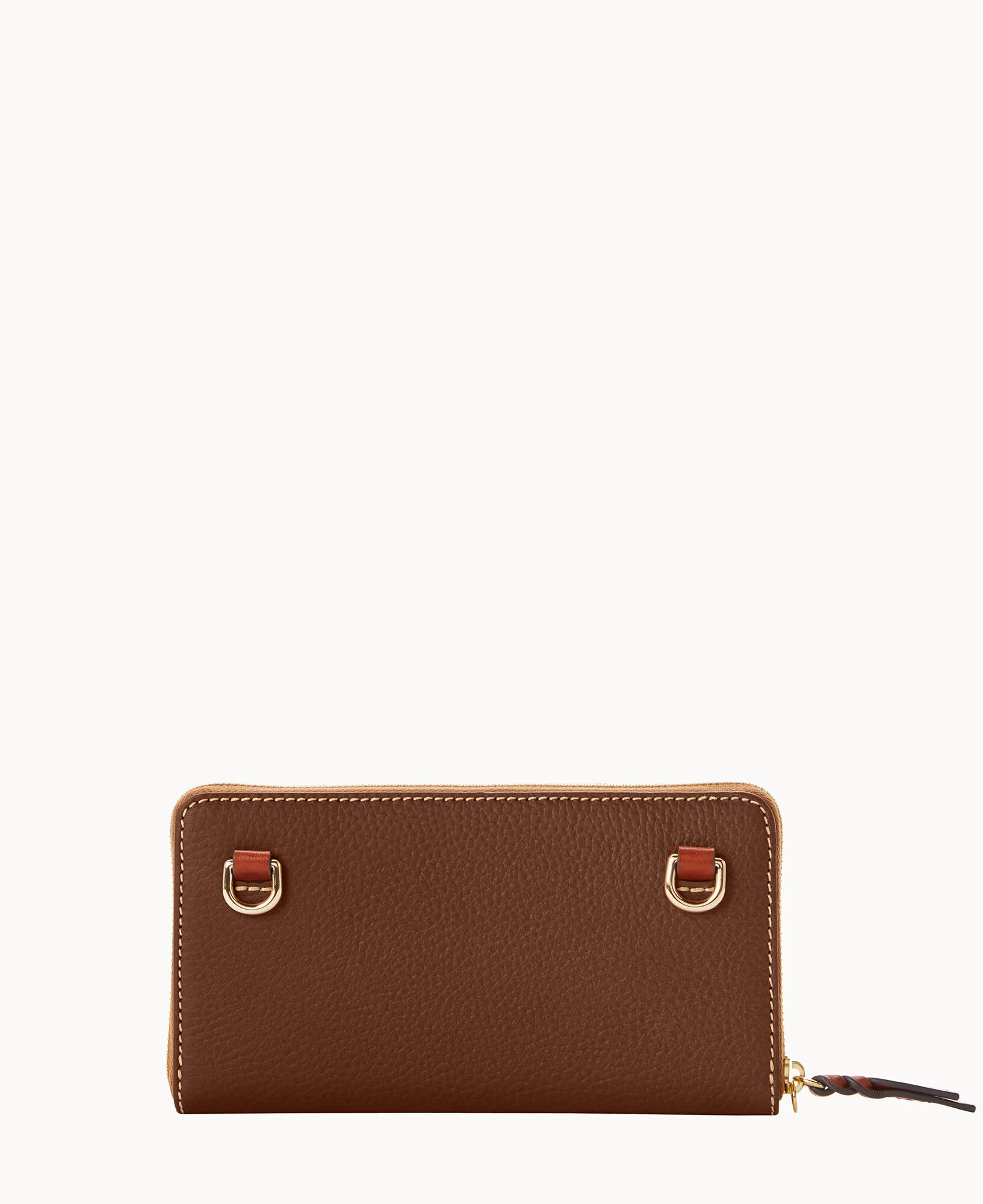 Pebble Grain Large Zip Around Wristlet Crossbody - Image 69