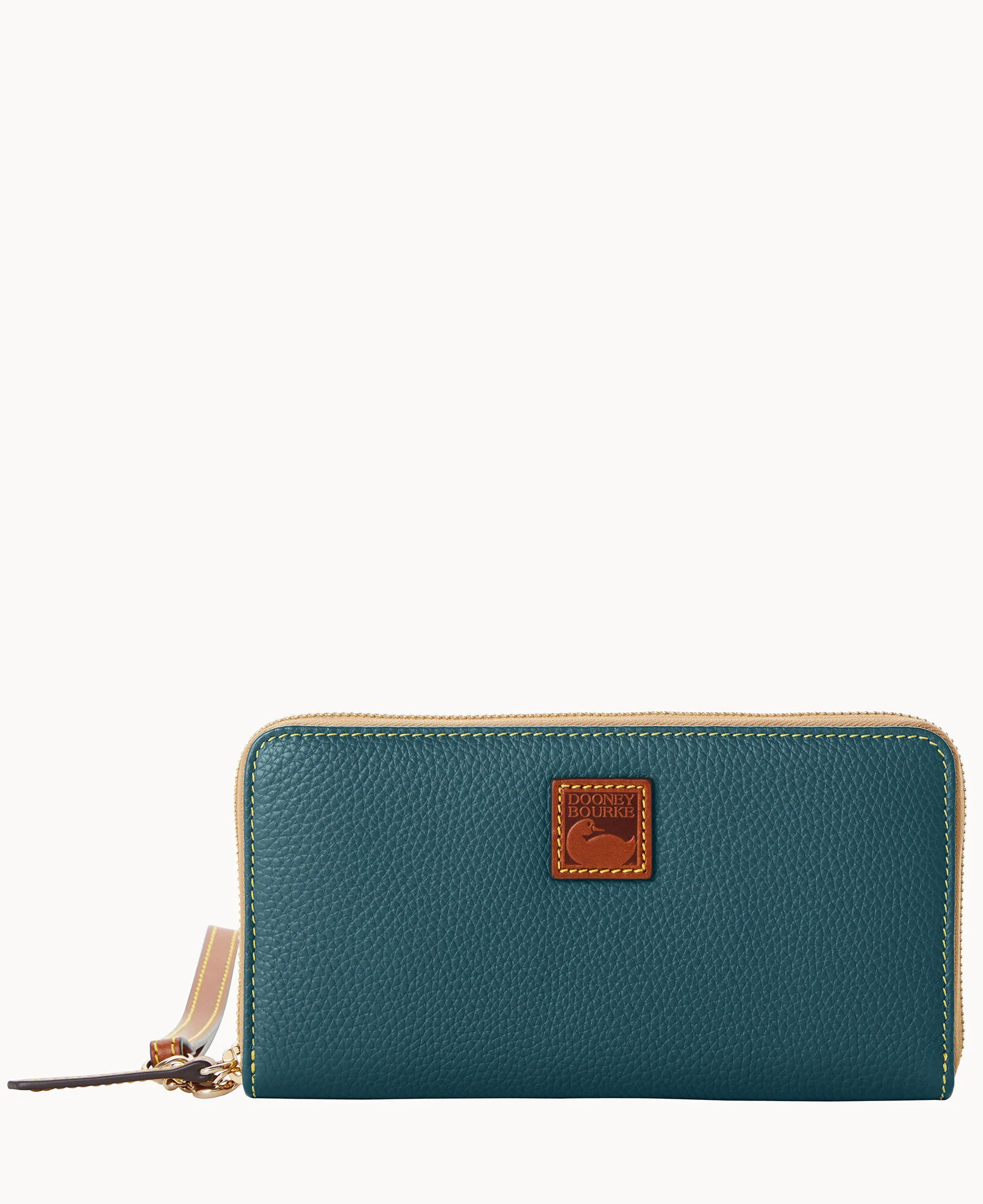Pebble Grain Large Zip Around Wristlet - Image 37