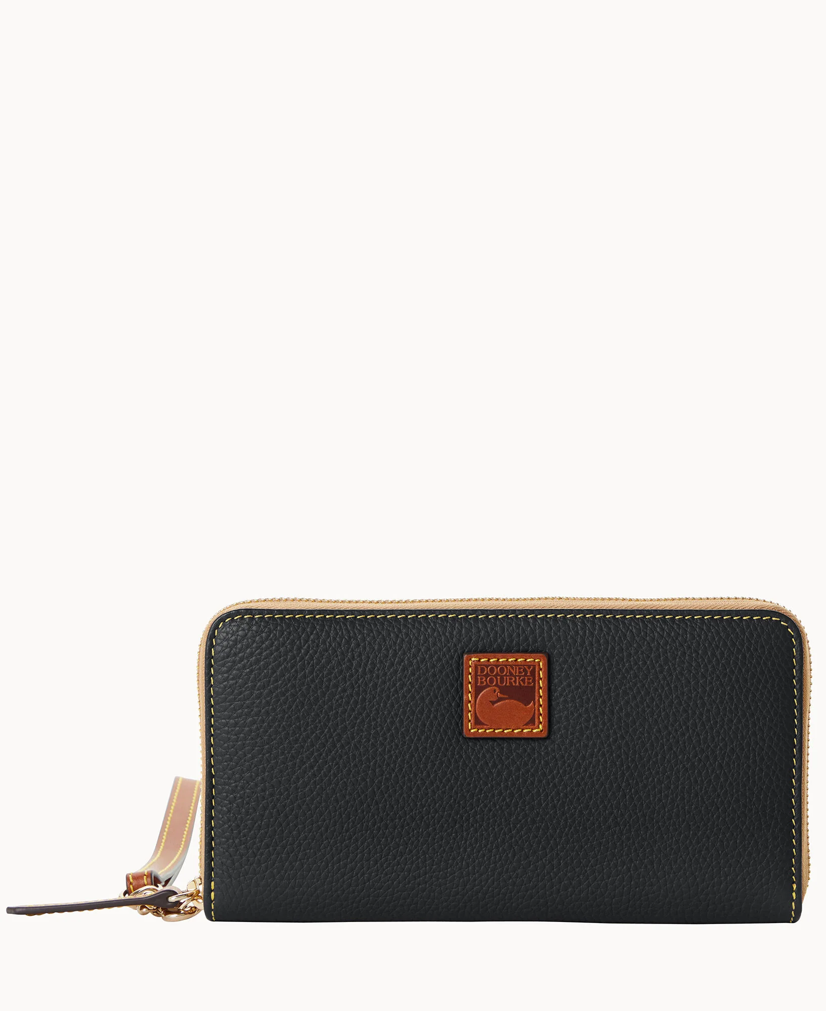 Pebble Grain Large Zip Around Wristlet - Image 4