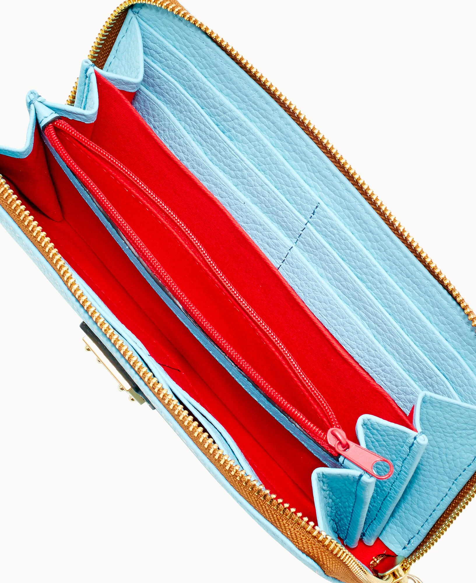 Pebble Grain Large Zip Around Wristlet - Image 63