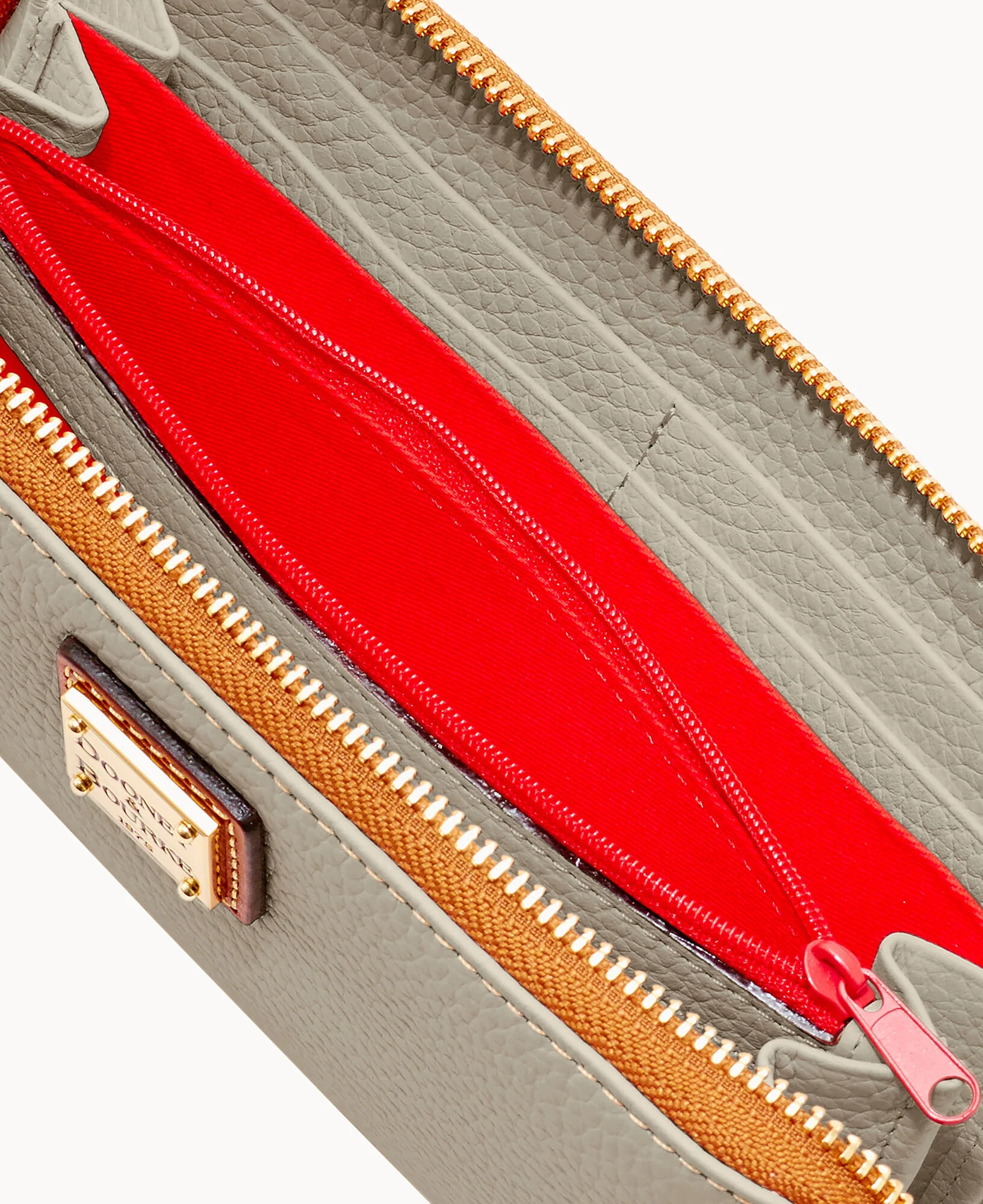 Pebble Grain Large Zip Around Wristlet - Image 69