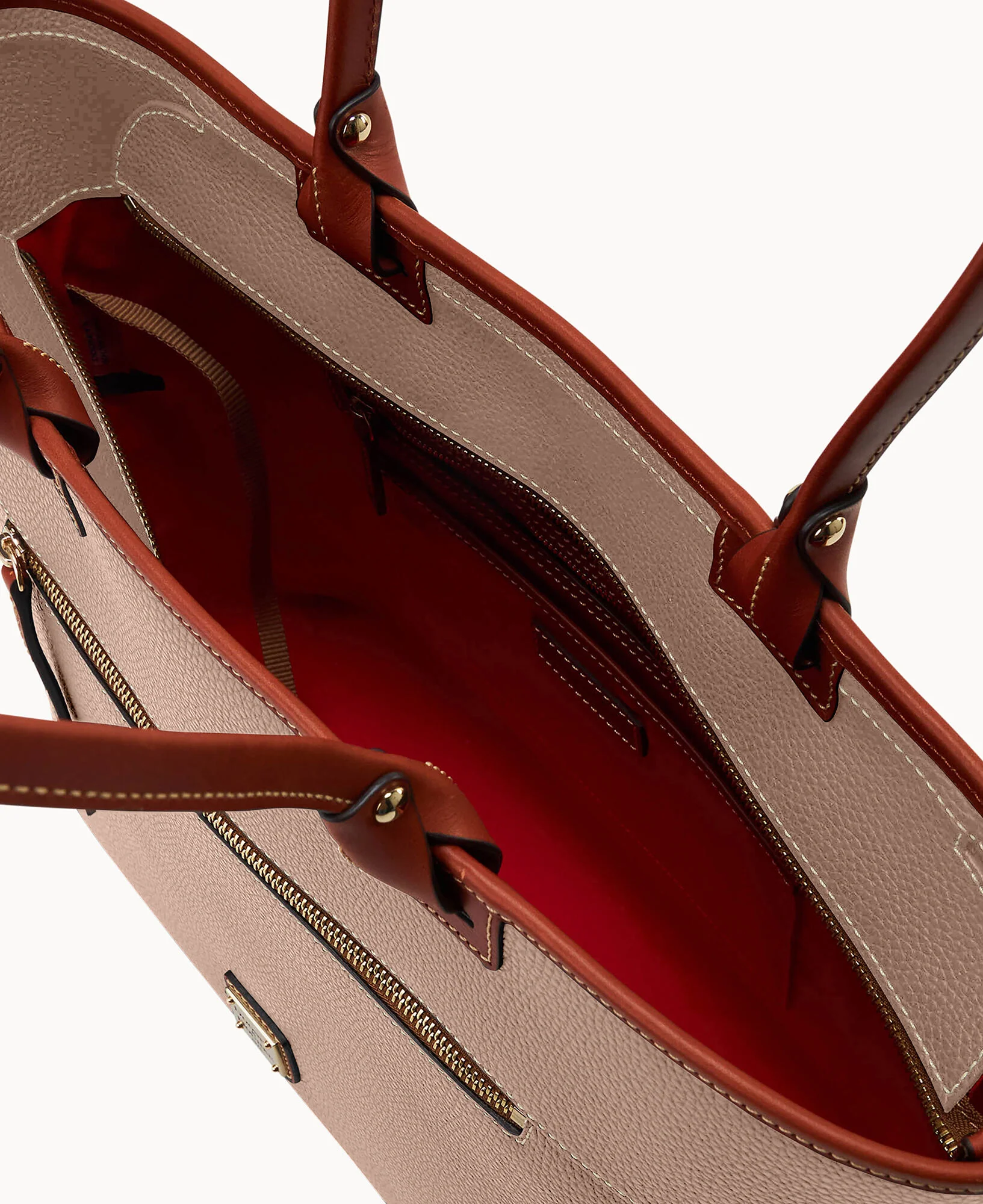 Pebble Grain Large Zip Tote - Image 43