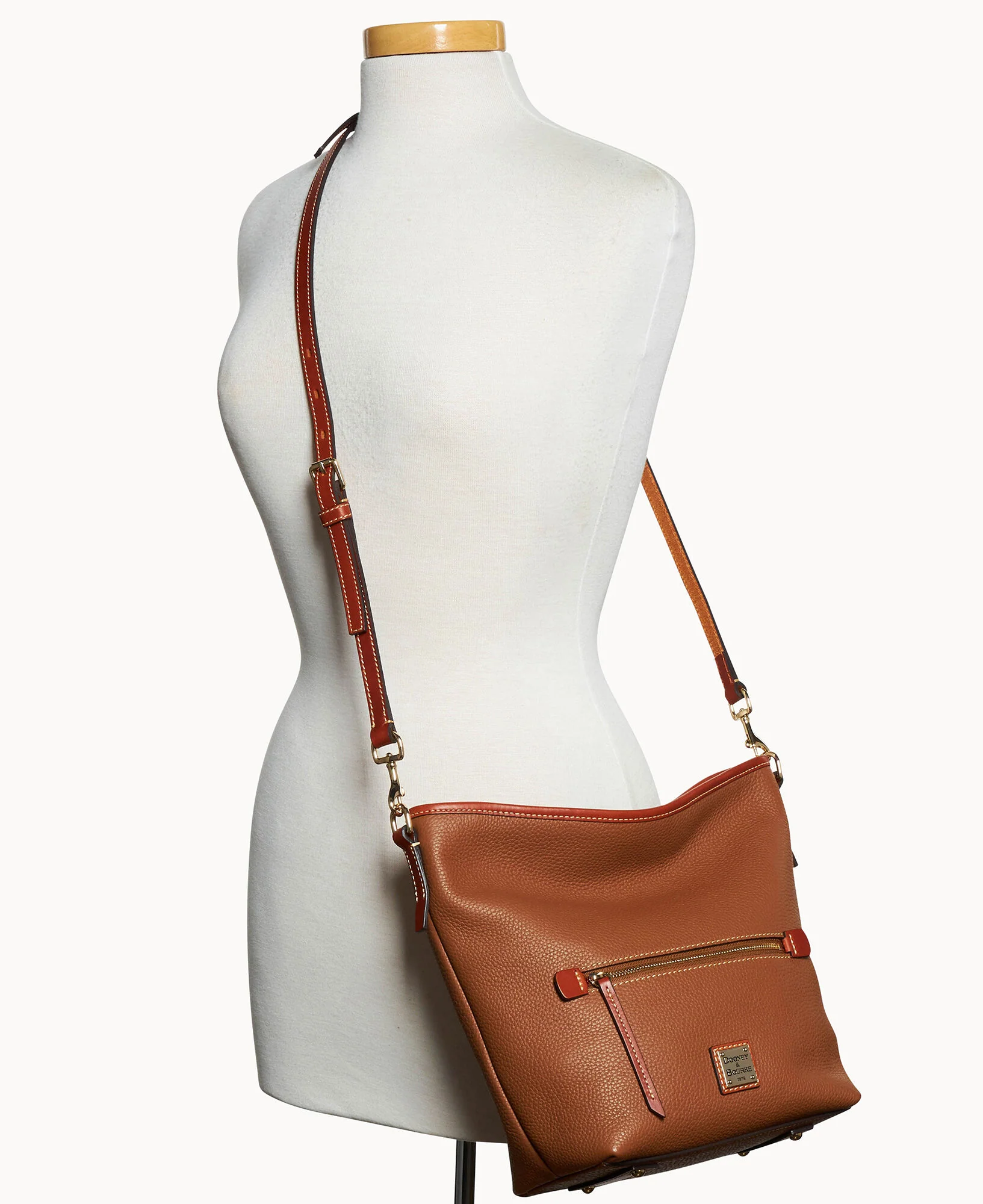 Pebble Grain Small Hobo Crossbody - Image 8