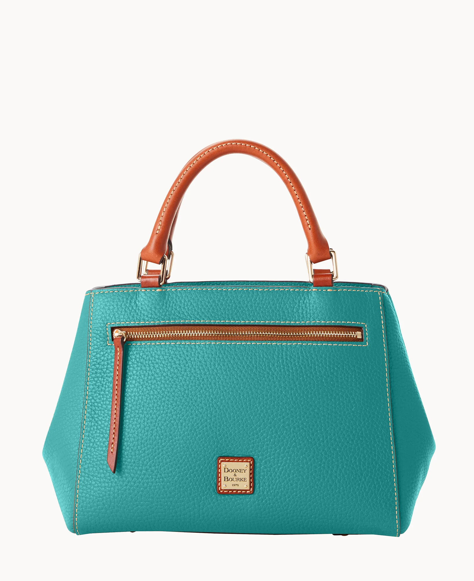Pebble Grain Small Zip Satchel - Image 106