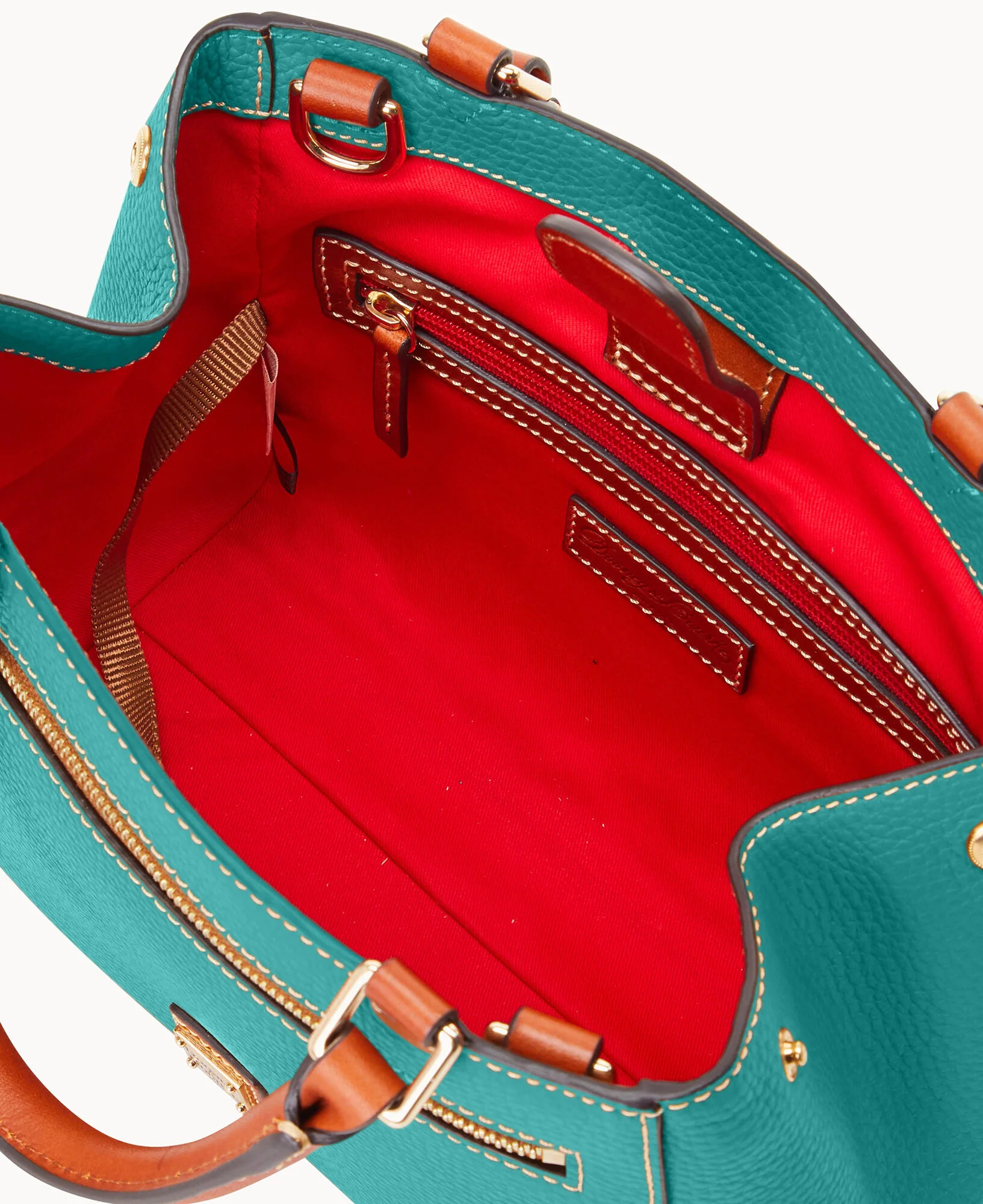 Pebble Grain Small Zip Satchel - Image 108