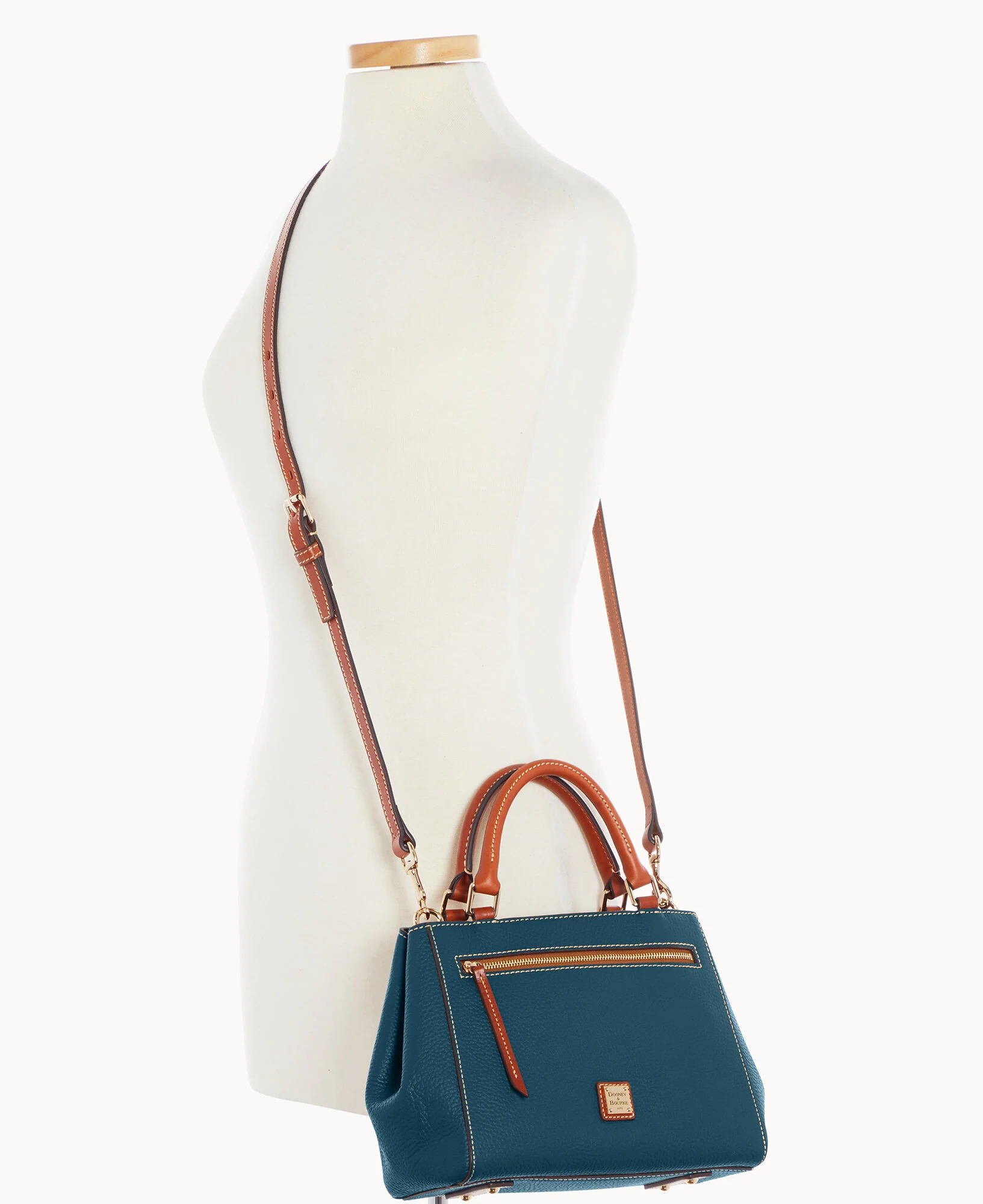 Pebble Grain Small Zip Satchel - Image 115