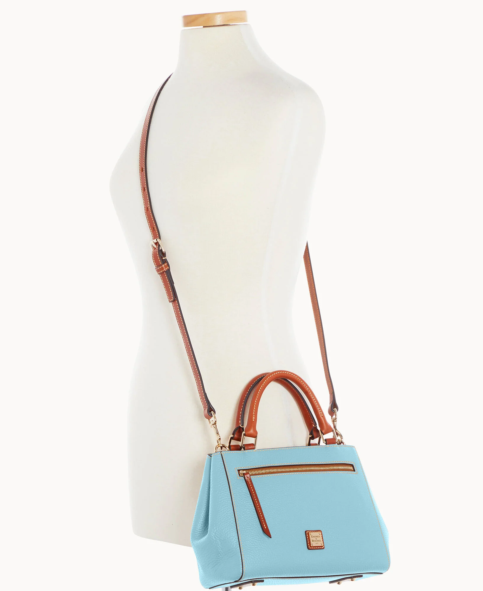 Pebble Grain Small Zip Satchel - Image 140