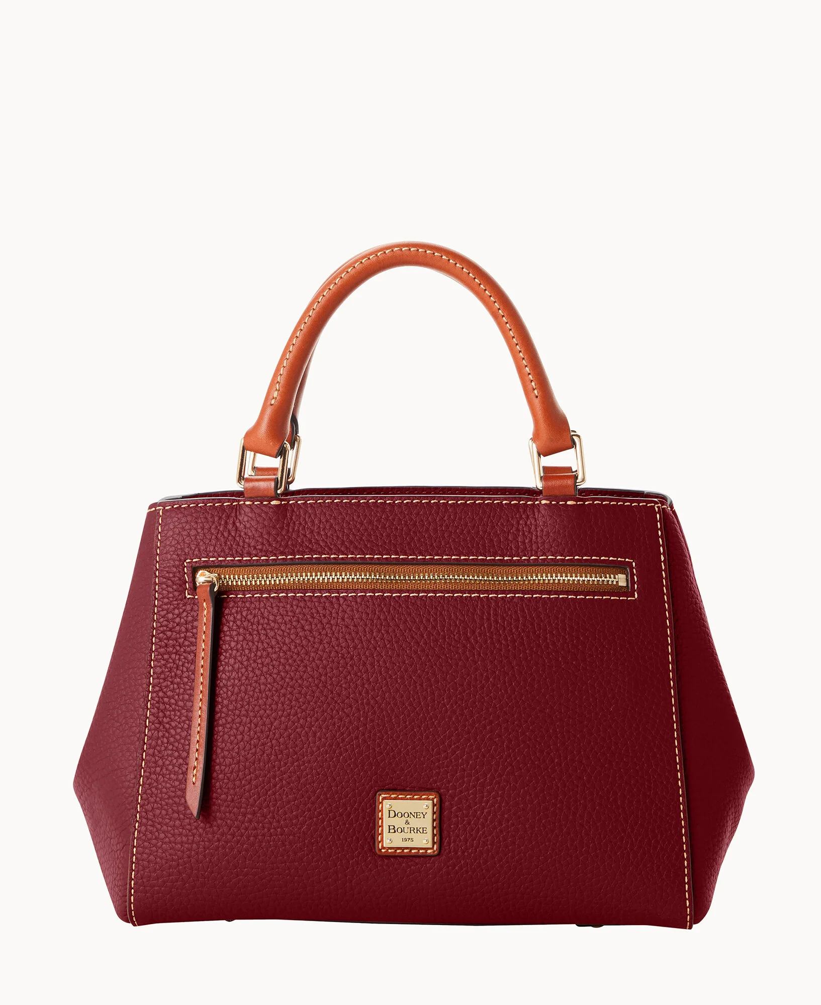 Pebble Grain Small Zip Satchel - Image 21