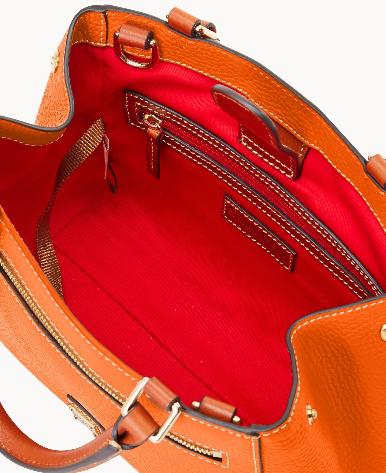 Pebble Grain Small Zip Satchel - Image 33