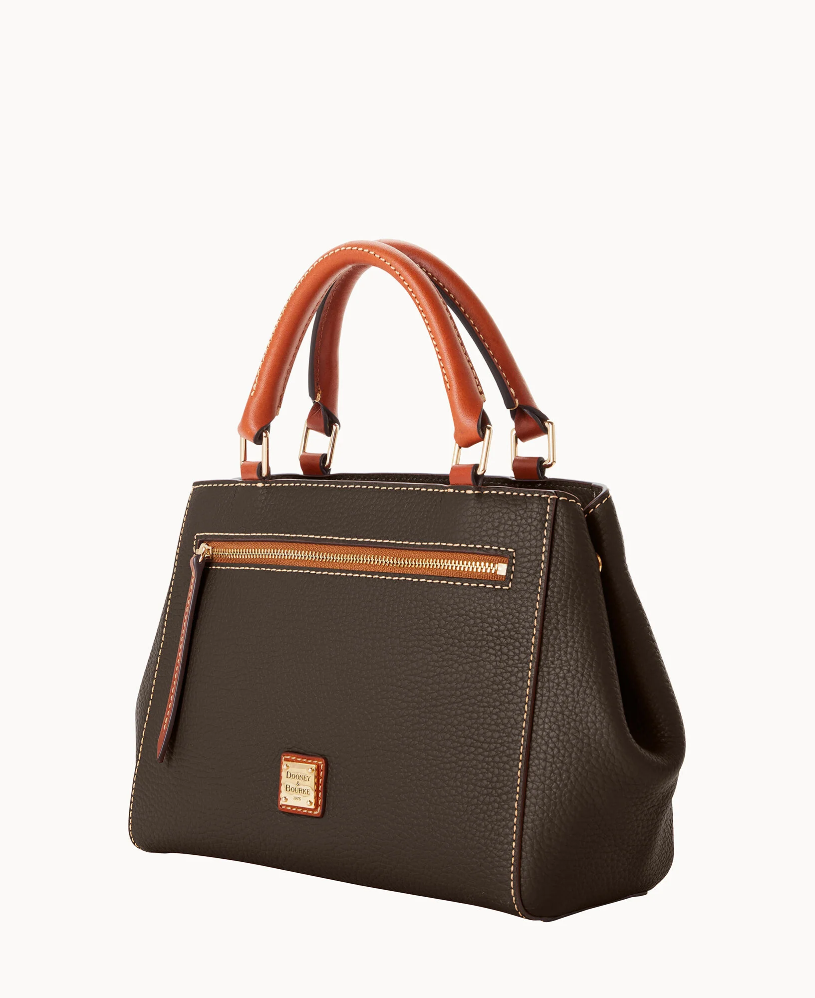 Pebble Grain Small Zip Satchel - Image 37