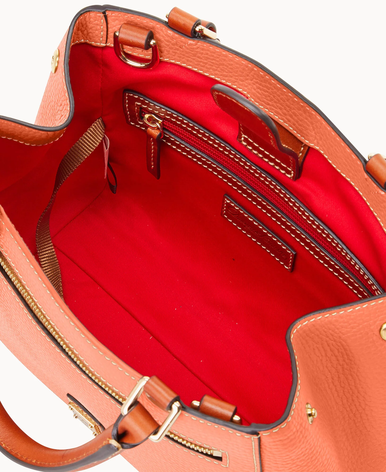 Pebble Grain Small Zip Satchel - Image 43