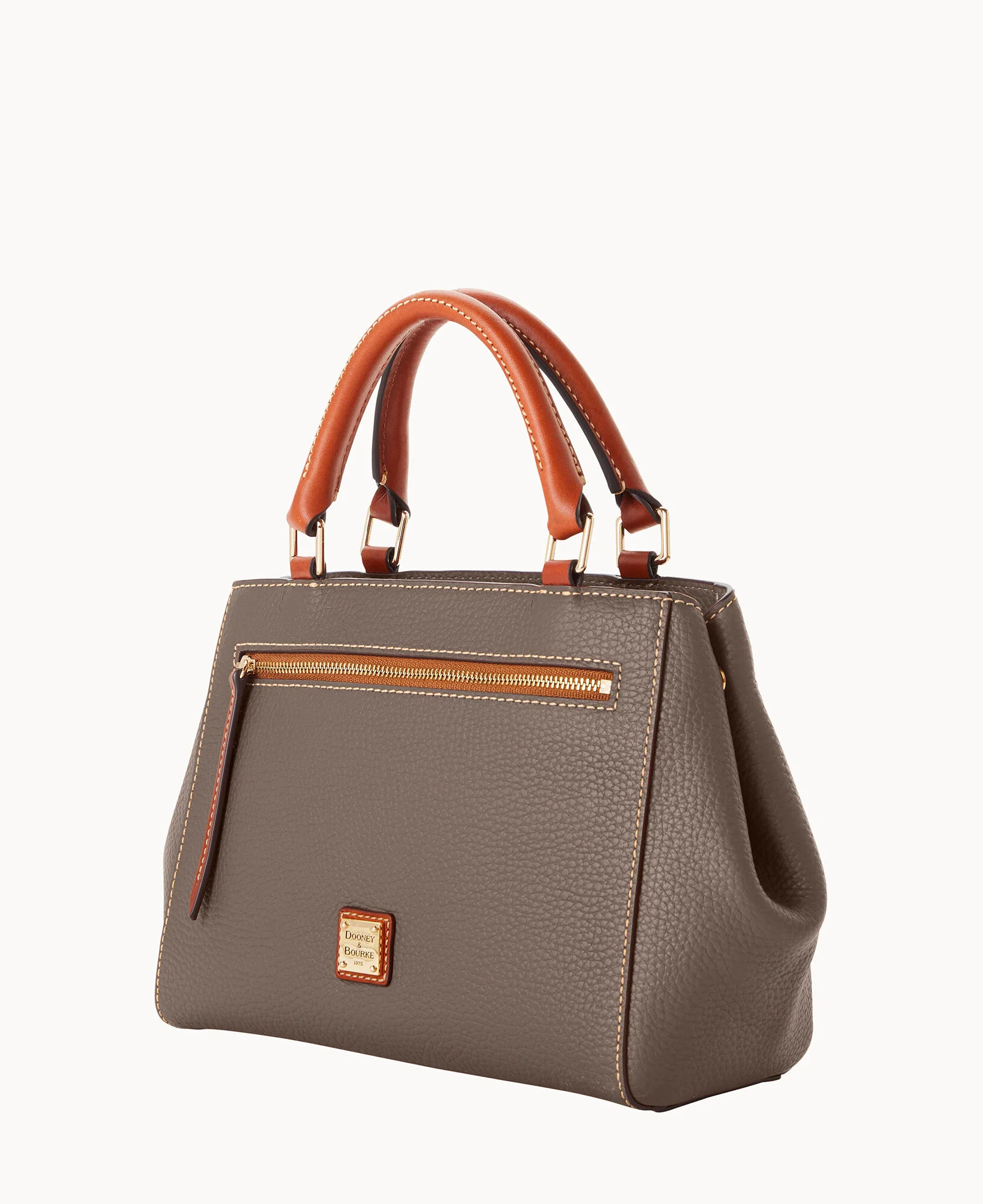 Pebble Grain Small Zip Satchel - Image 47