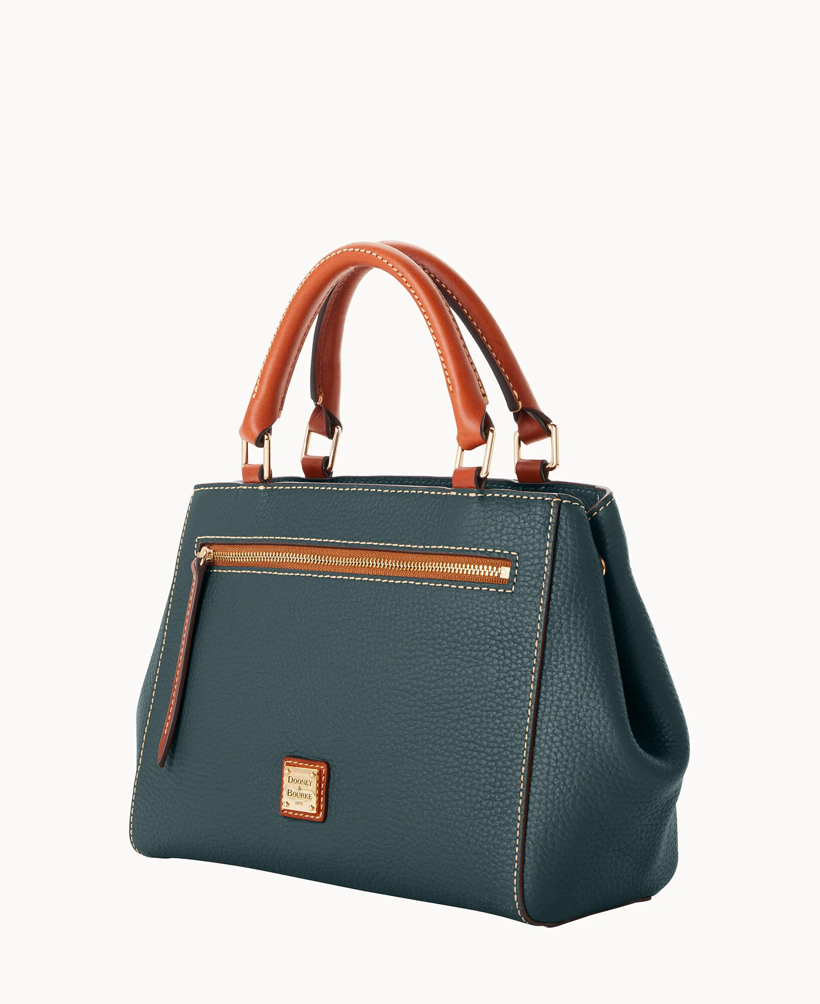 Pebble Grain Small Zip Satchel - Image 52